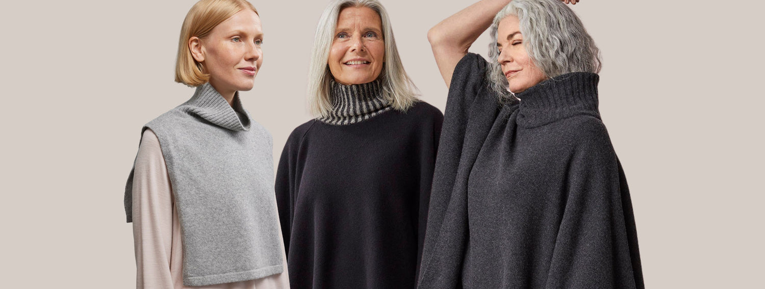 Merino- & kashmirvilla Ponchot ja Asusteet