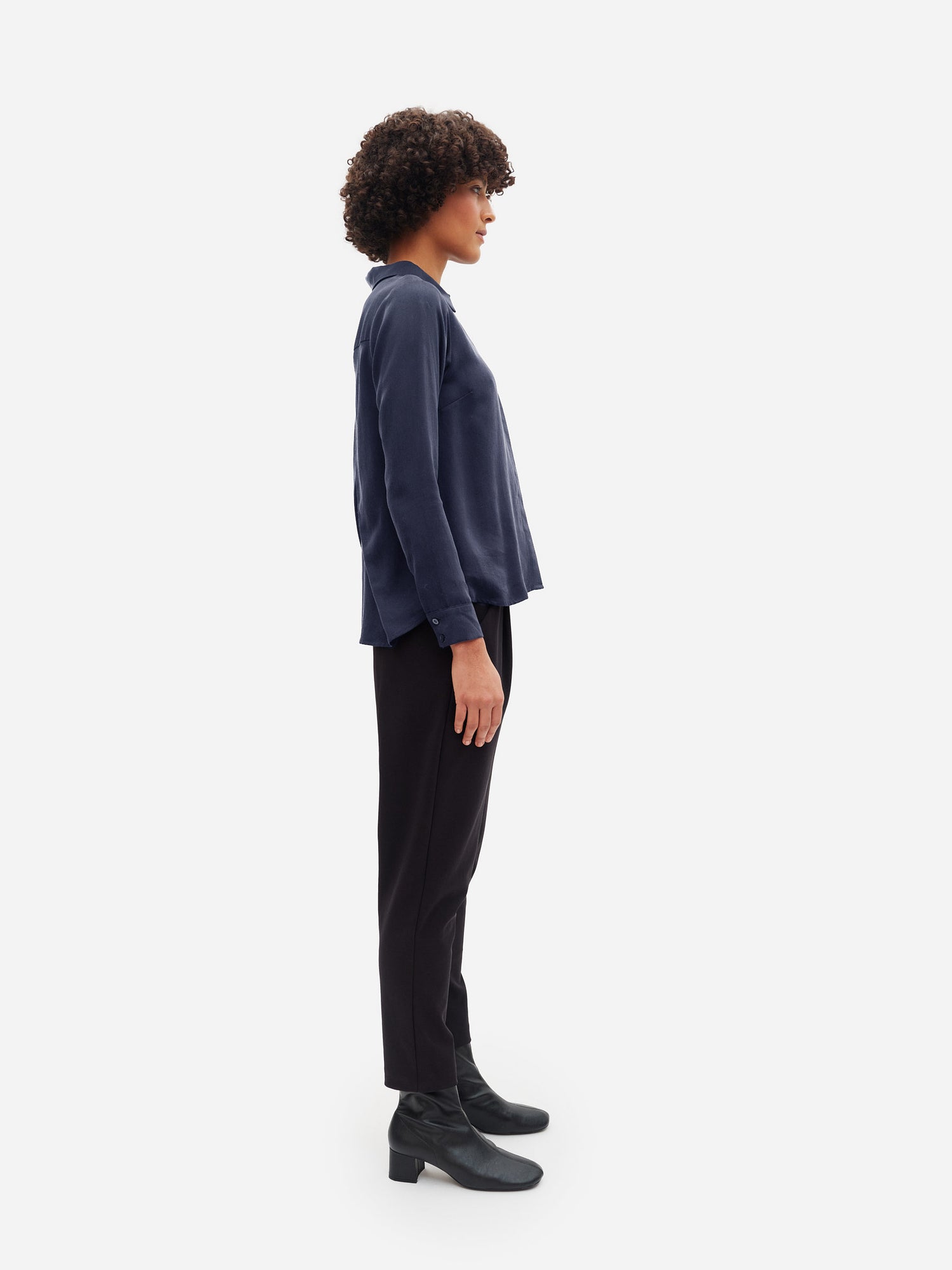 FITTED-KAULUSPAITA, Dark Blue