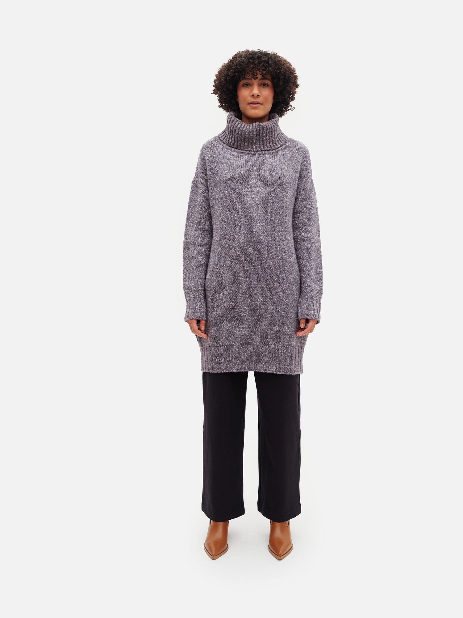 TUBE-mekko, Granit Grey, Fluffy knit