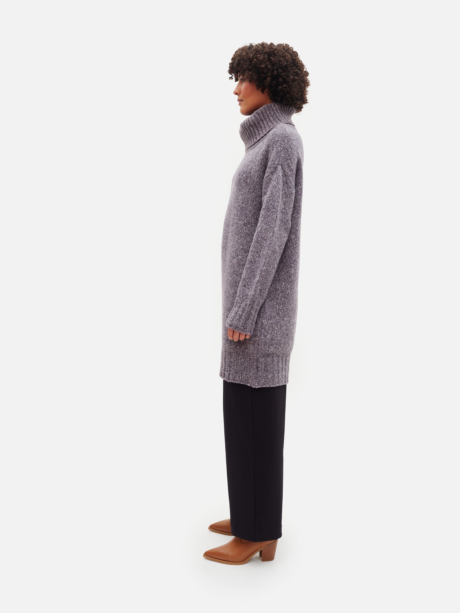TUBE-mekko, Granit Grey, Fluffy knit