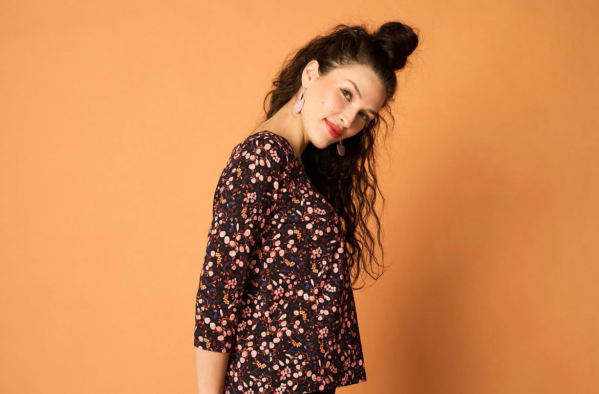 3/4-HIHAINEN PAITA, Berrycloud