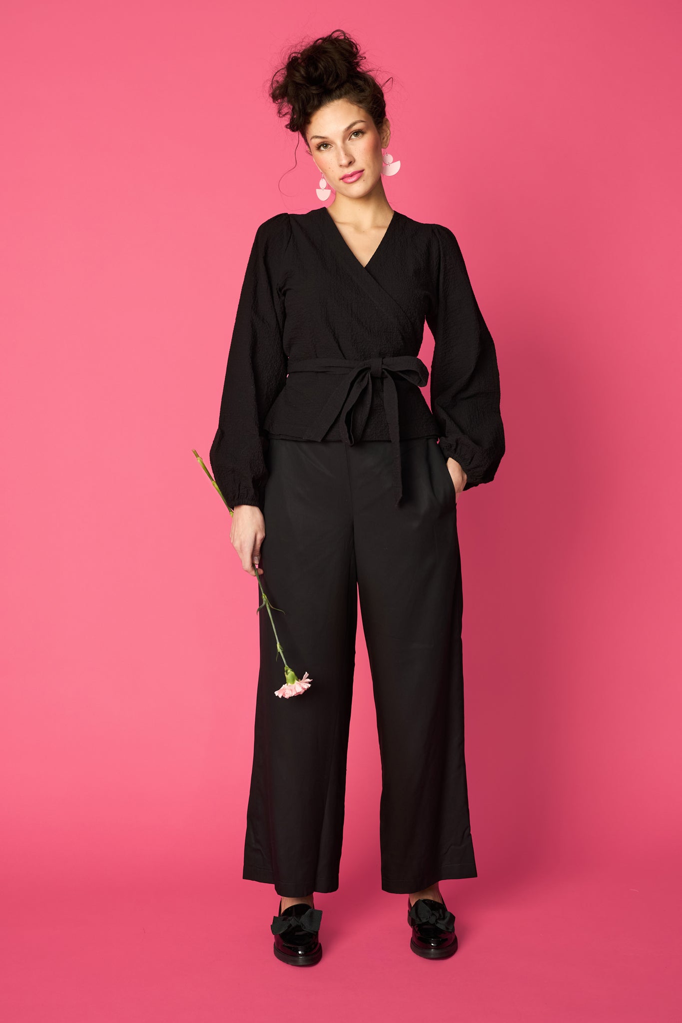 BOHO-housut, Musta, Lyocell