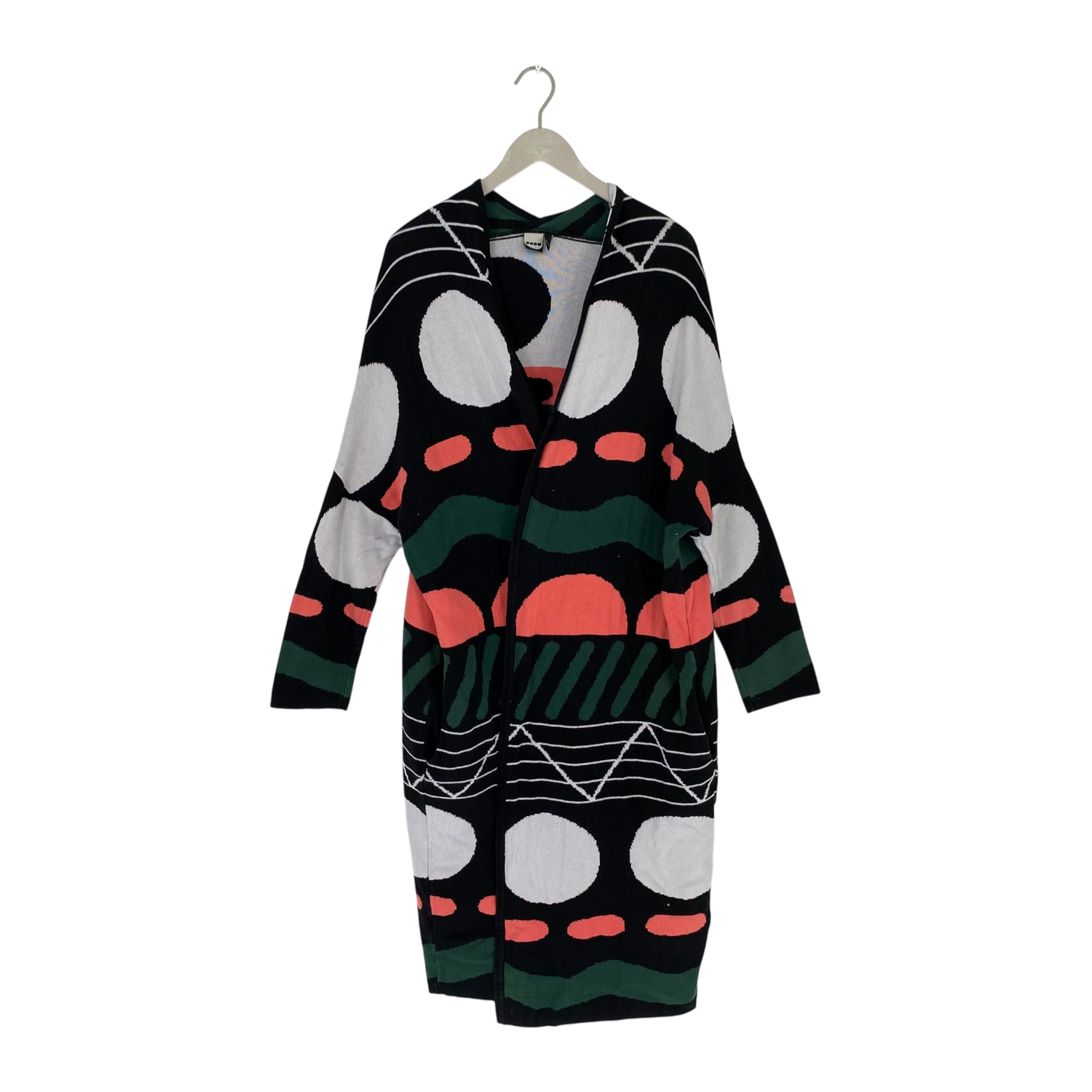 Long knitted cardigan, multicolor | woman M/L