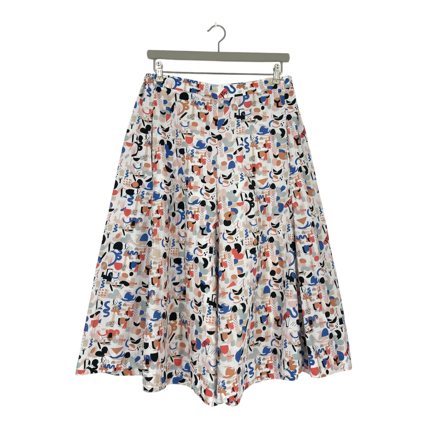 Midi circle culottes, abstract | woman XL
