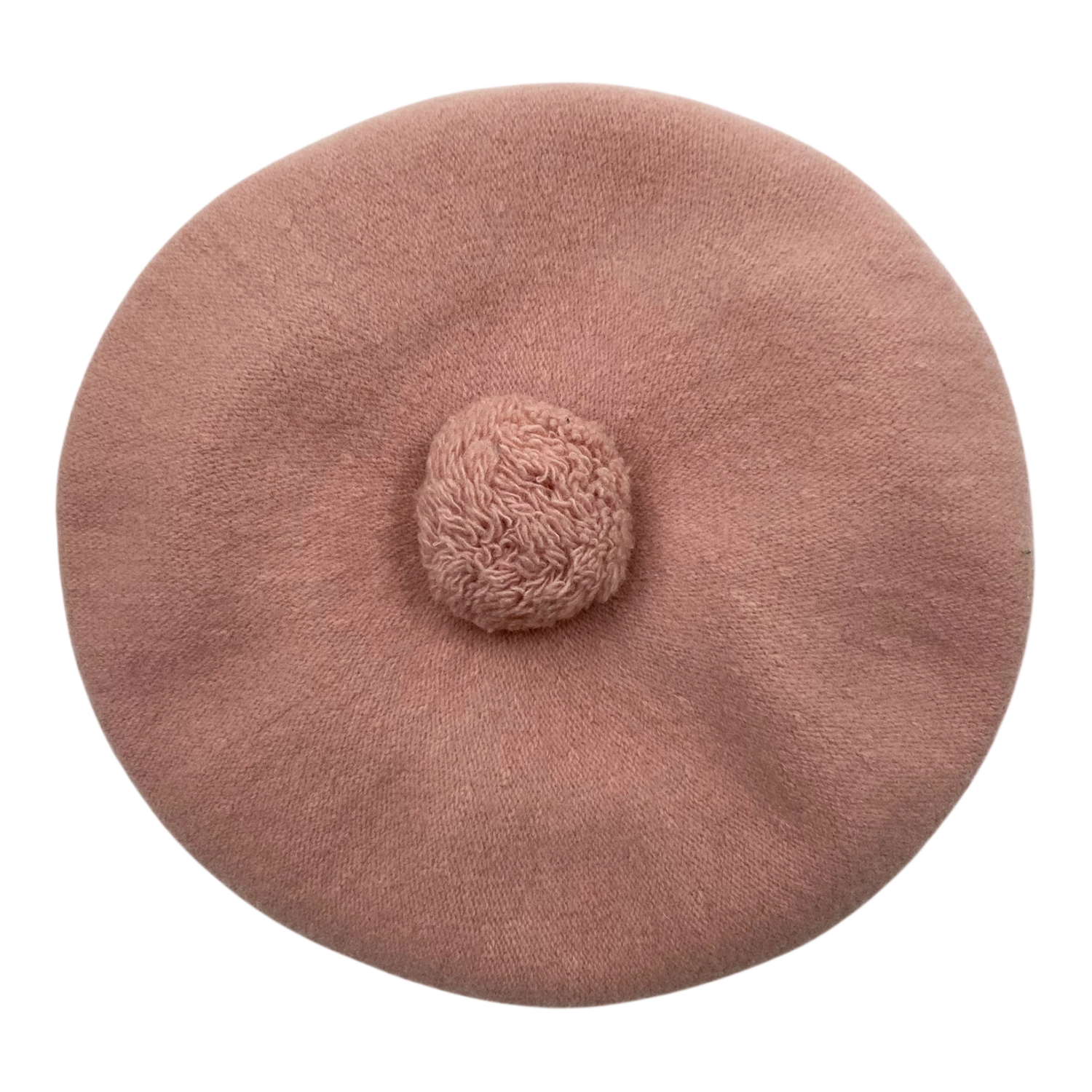 Pom pom beret, salmon pink | adult onesize