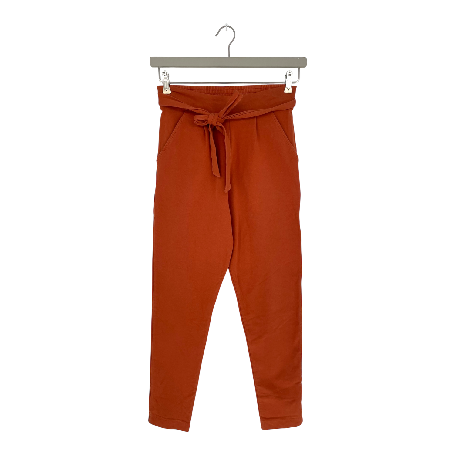 Belted sweatpants, orange | woman XS