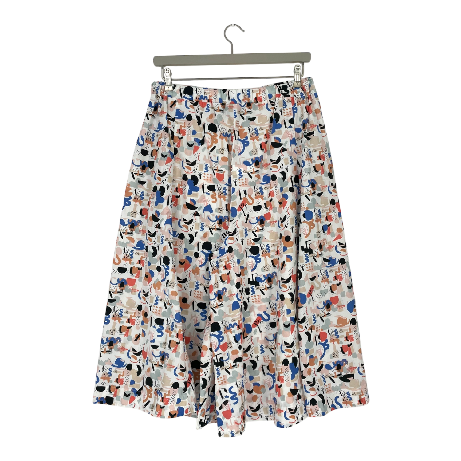 Midi circle culottes, abstract | woman XL
