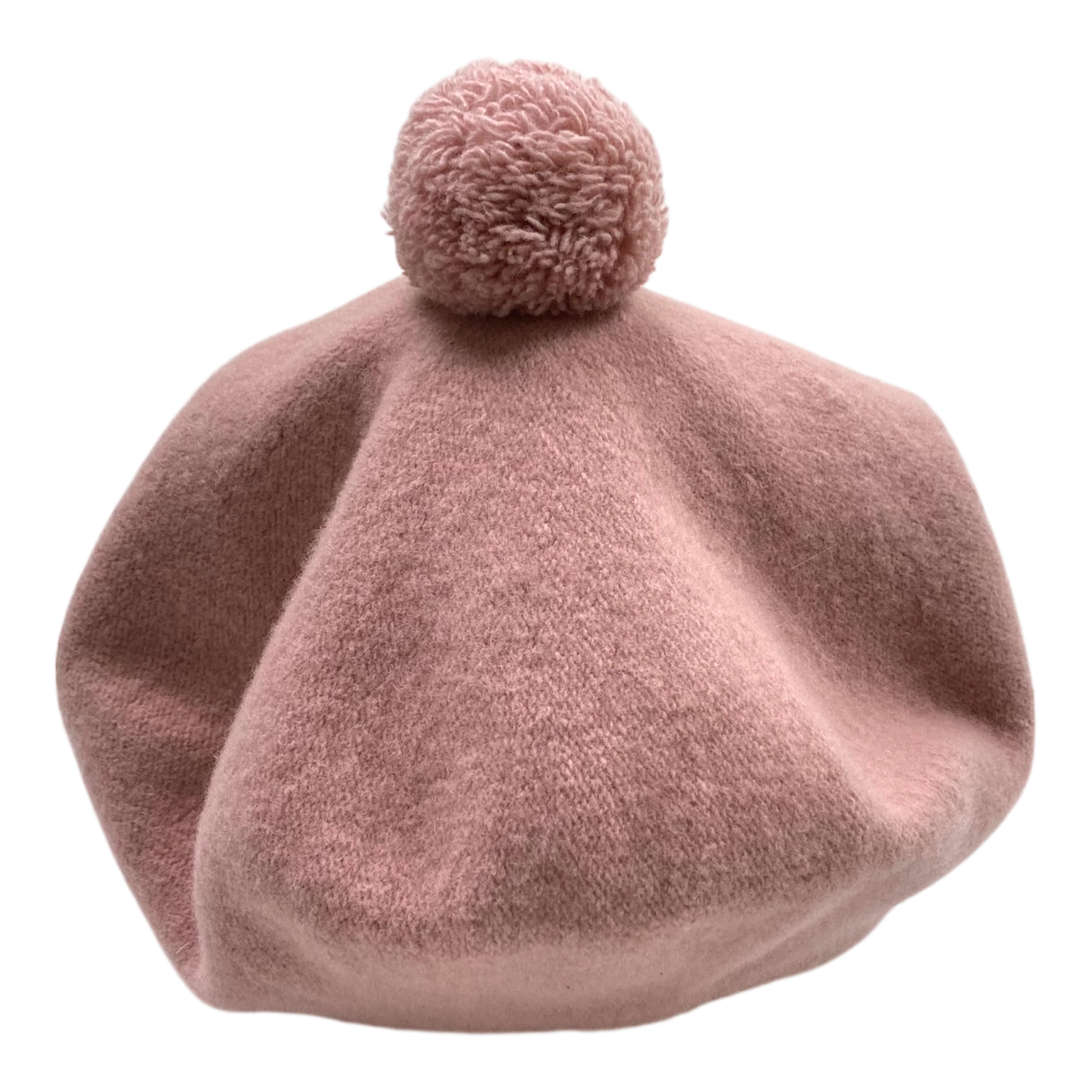 Pom pom beret, salmon pink | adult onesize