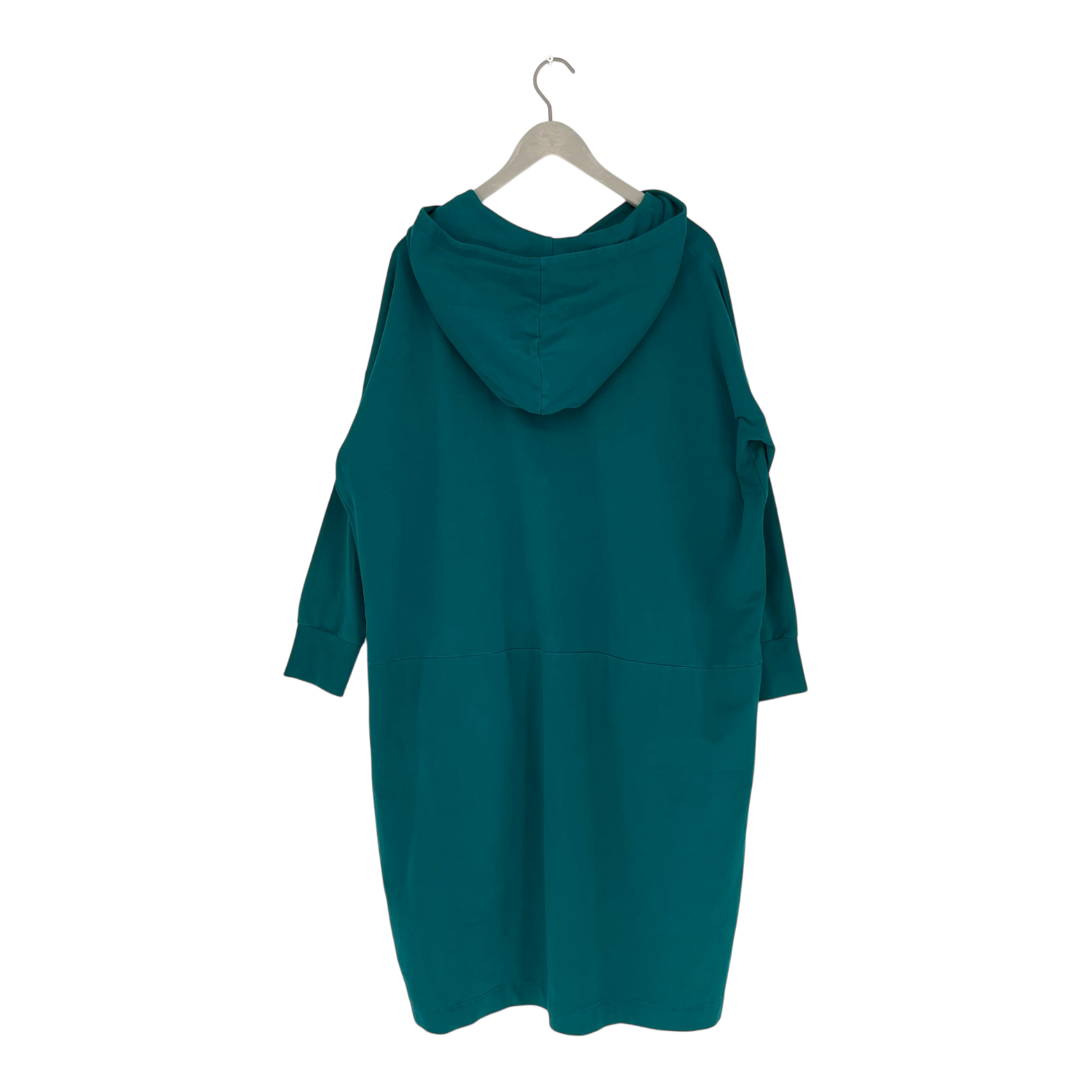 Giant split hoodie dress, turquoise | woman XL