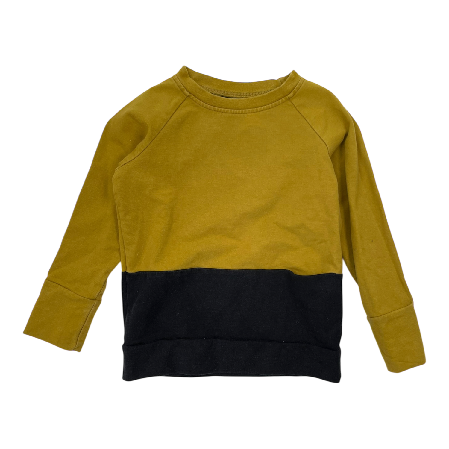 Sweatshirt, black and yellow | 98/104cm