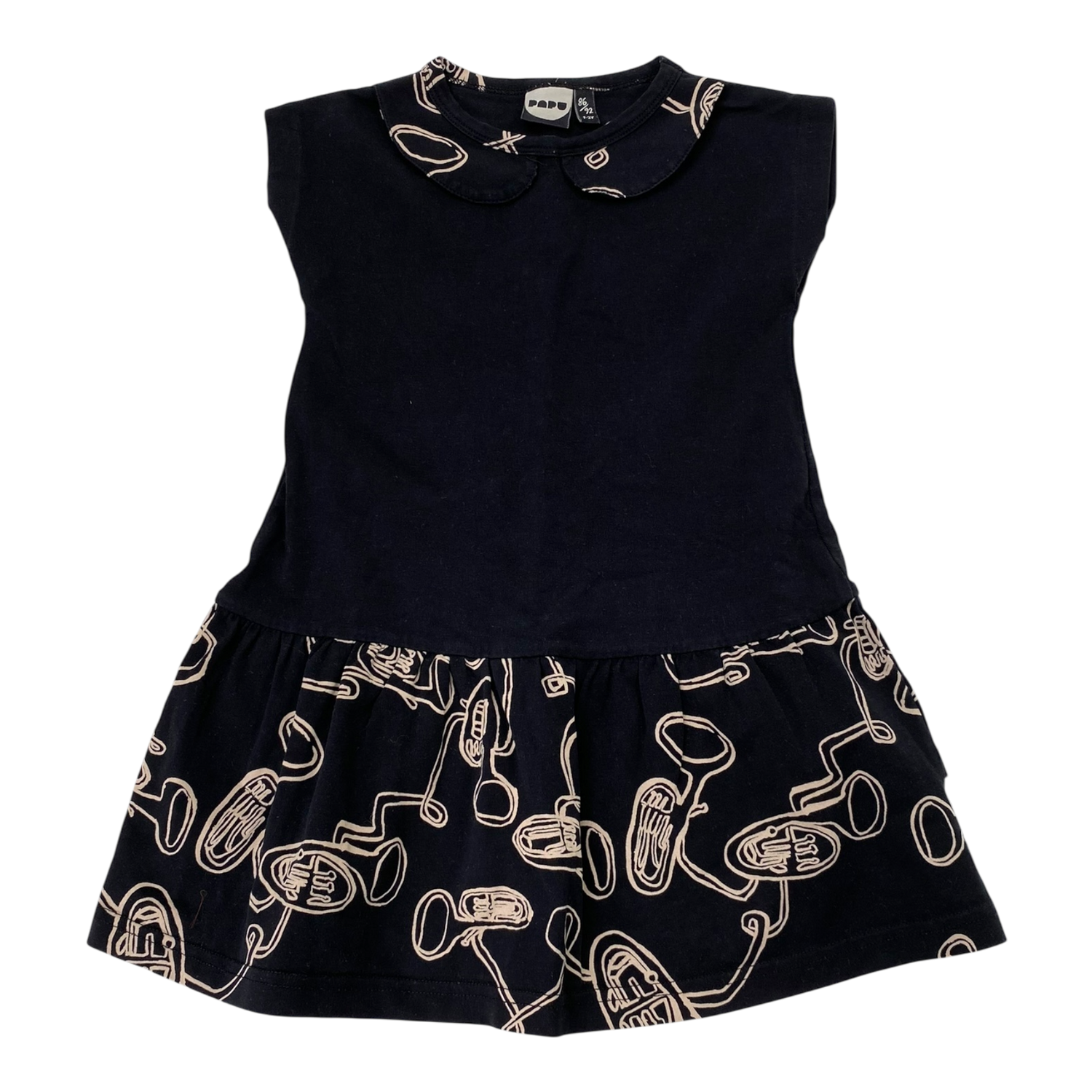 T-shirt dress, black | 86/92cm