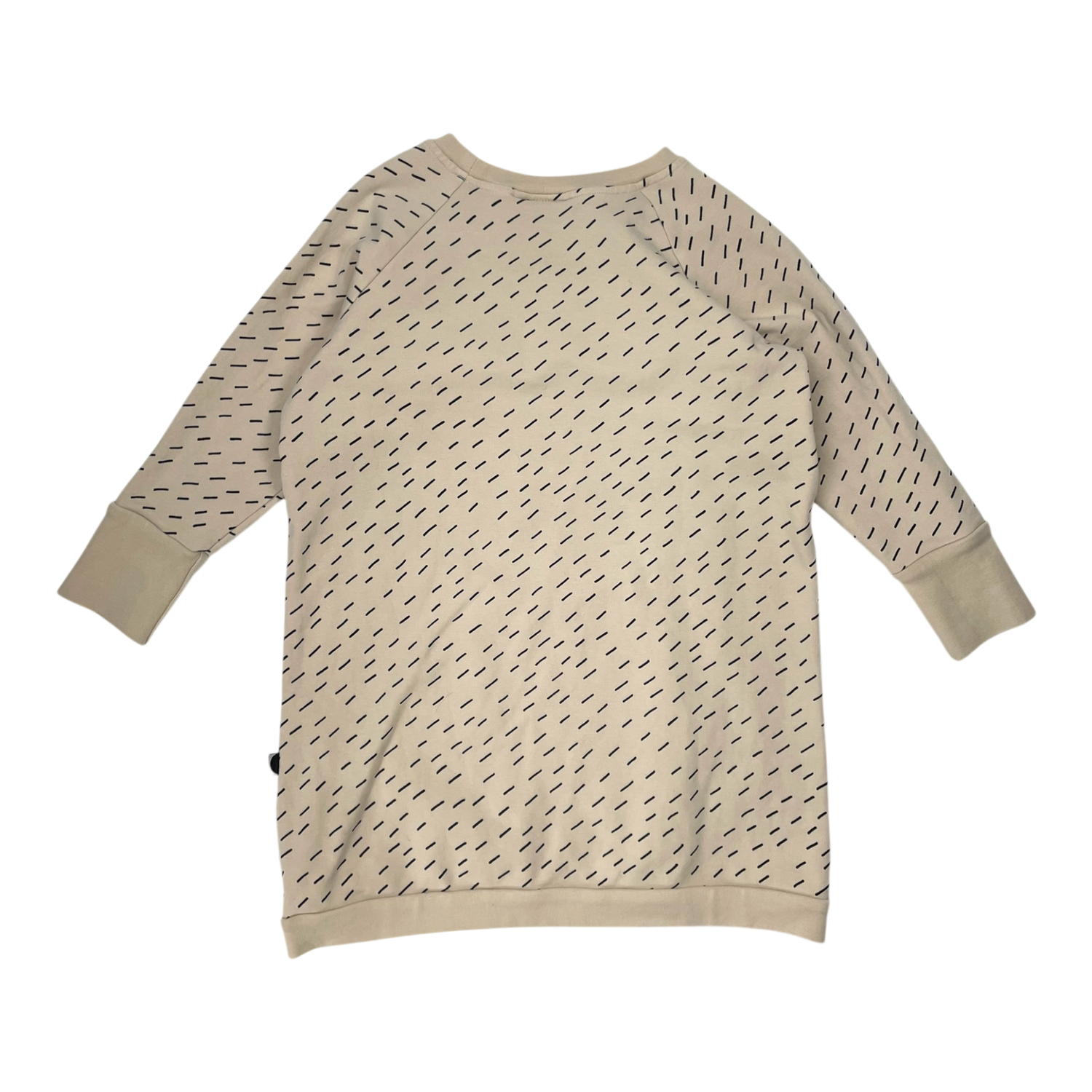Fox sweat dress, black/beige | 98/104cm