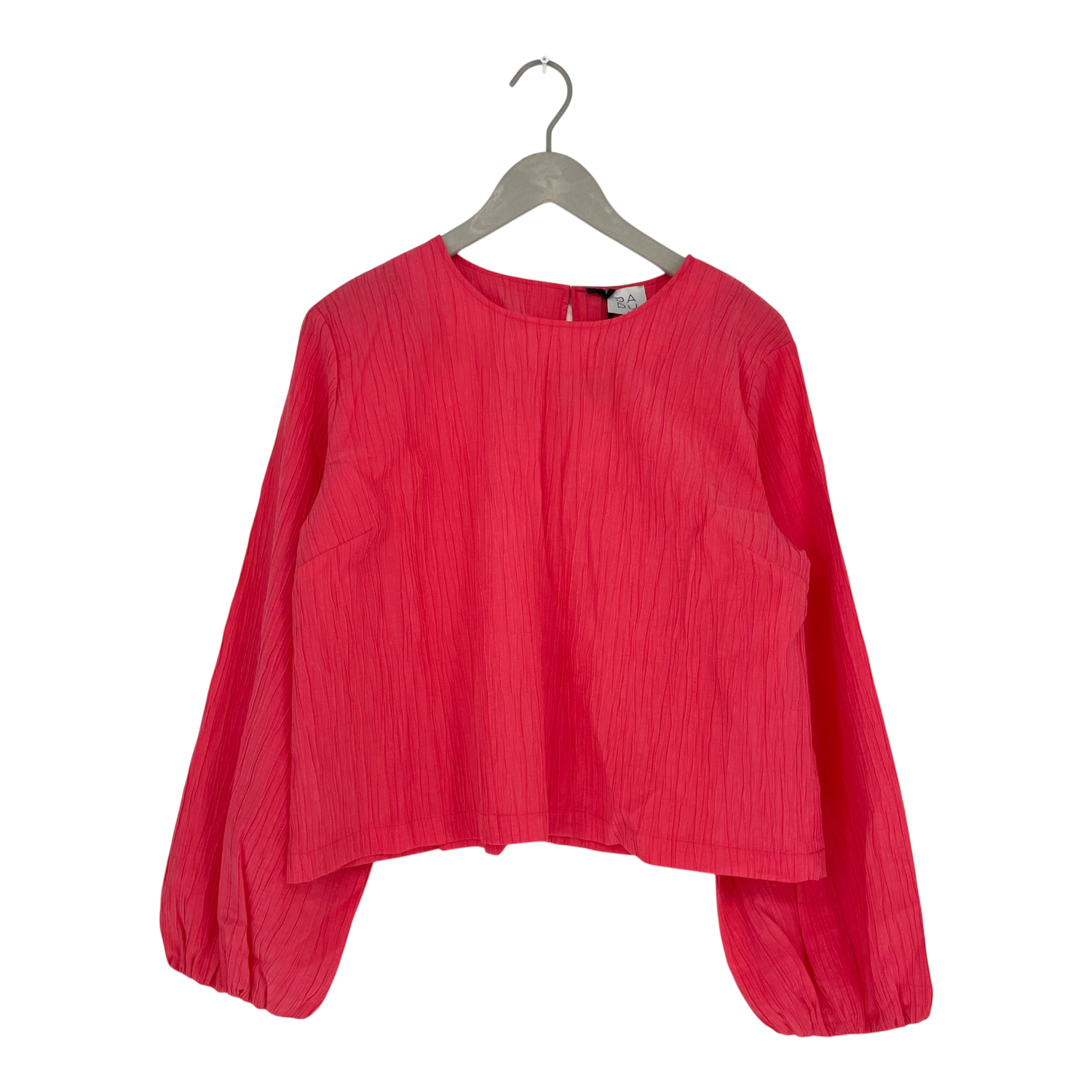 Puff sleeve shirt, raspberry | woman S