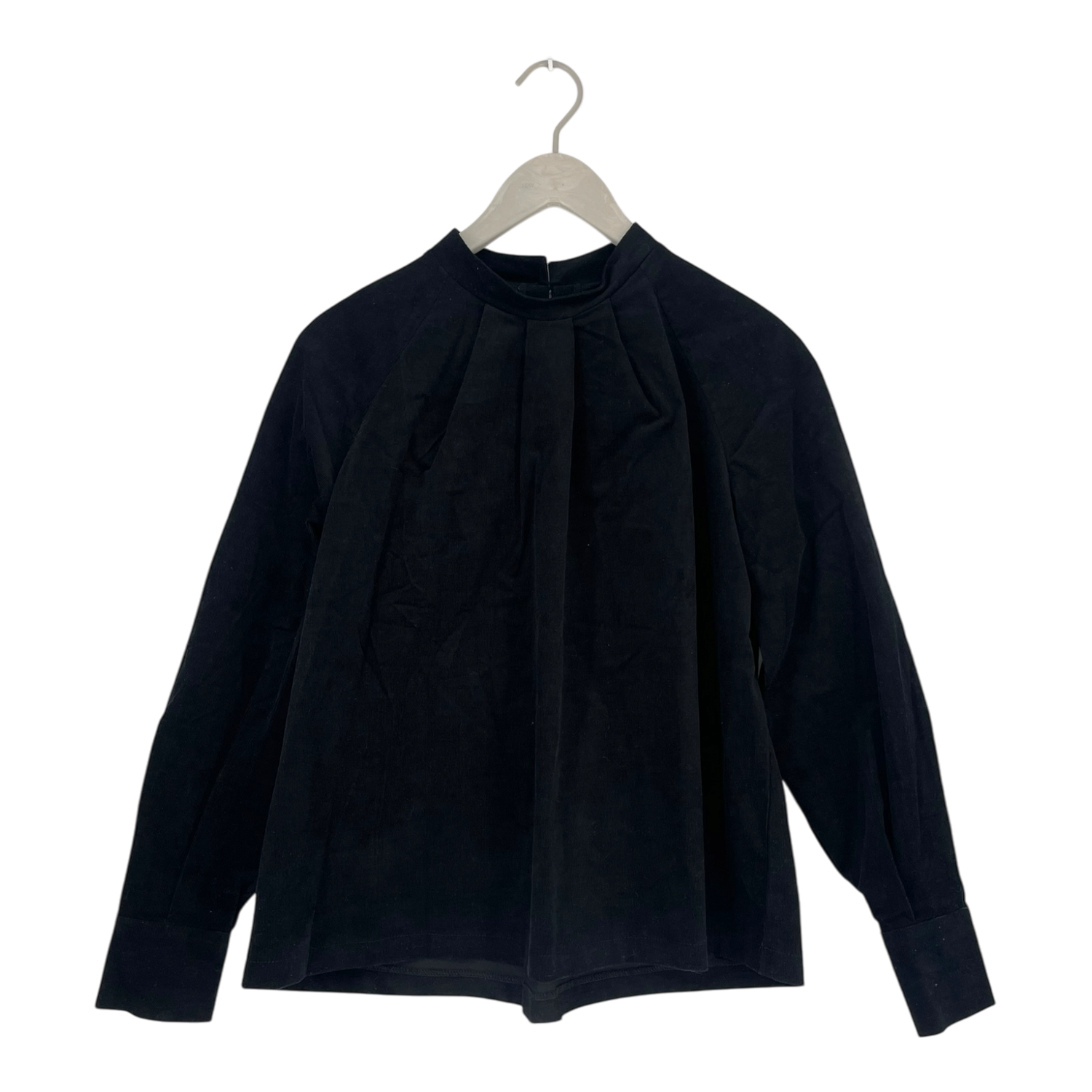 Pleated shirt, black corduroy | woman S