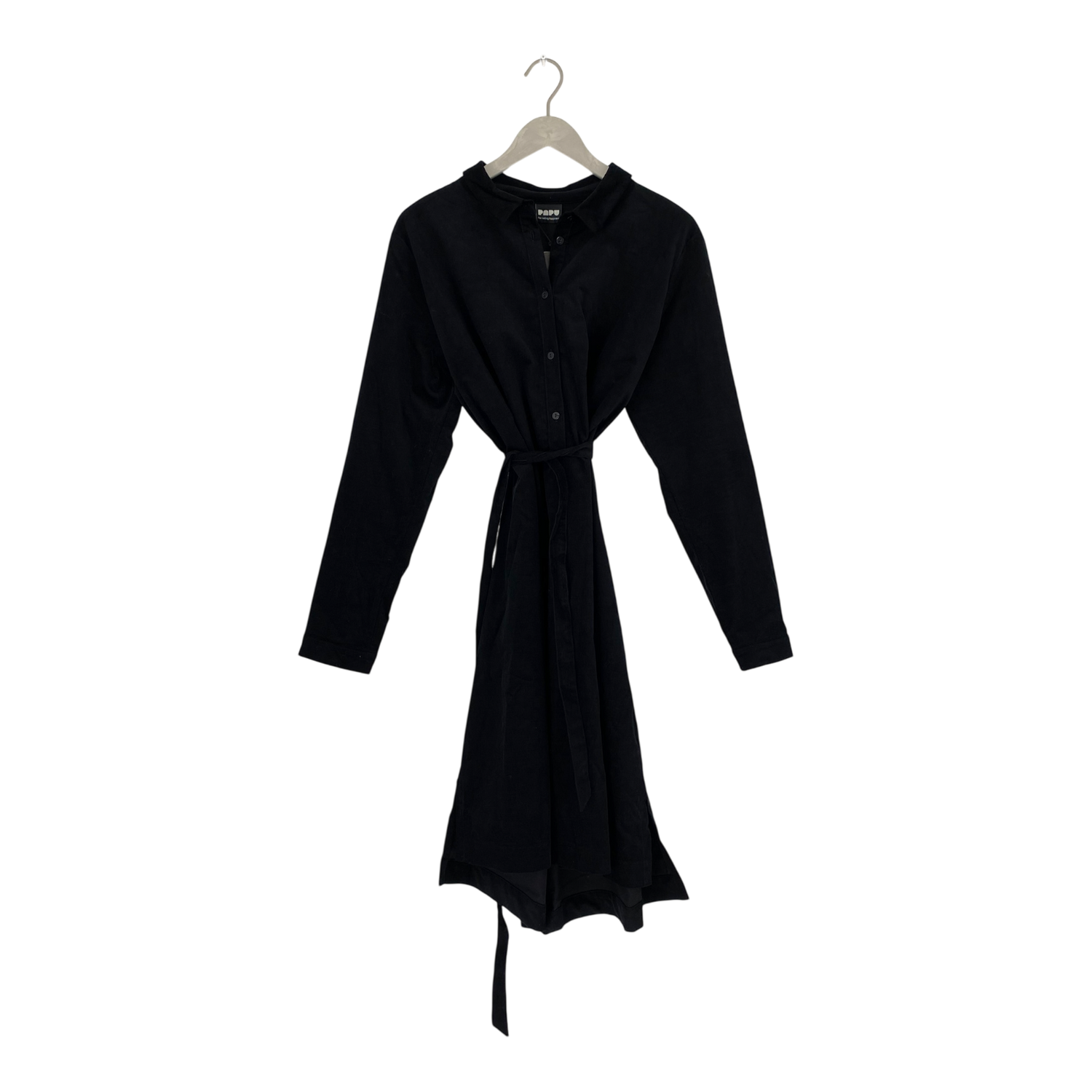 Corduroy shirt dress, black | woman XL