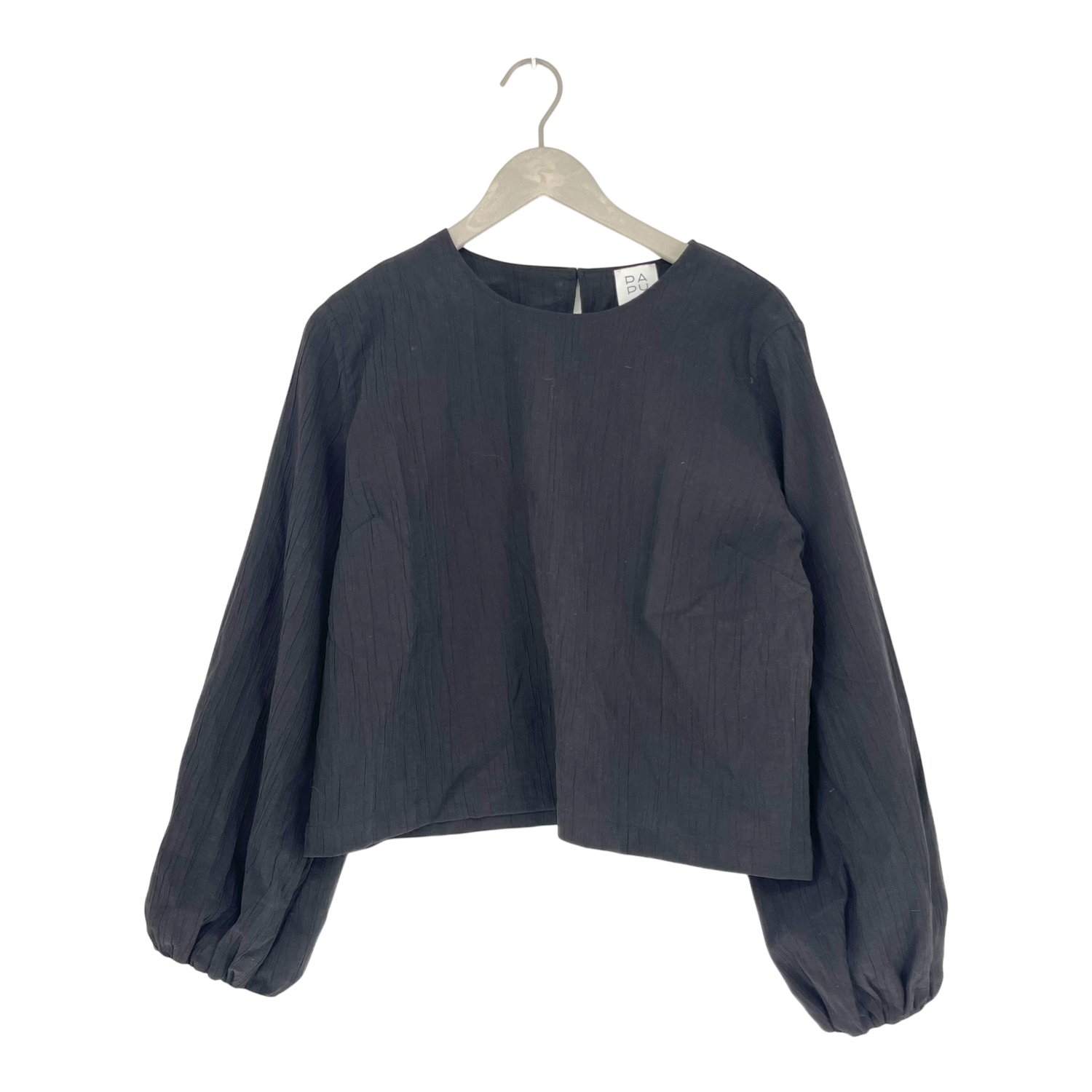 Puff sleeve shirt, black | woman S