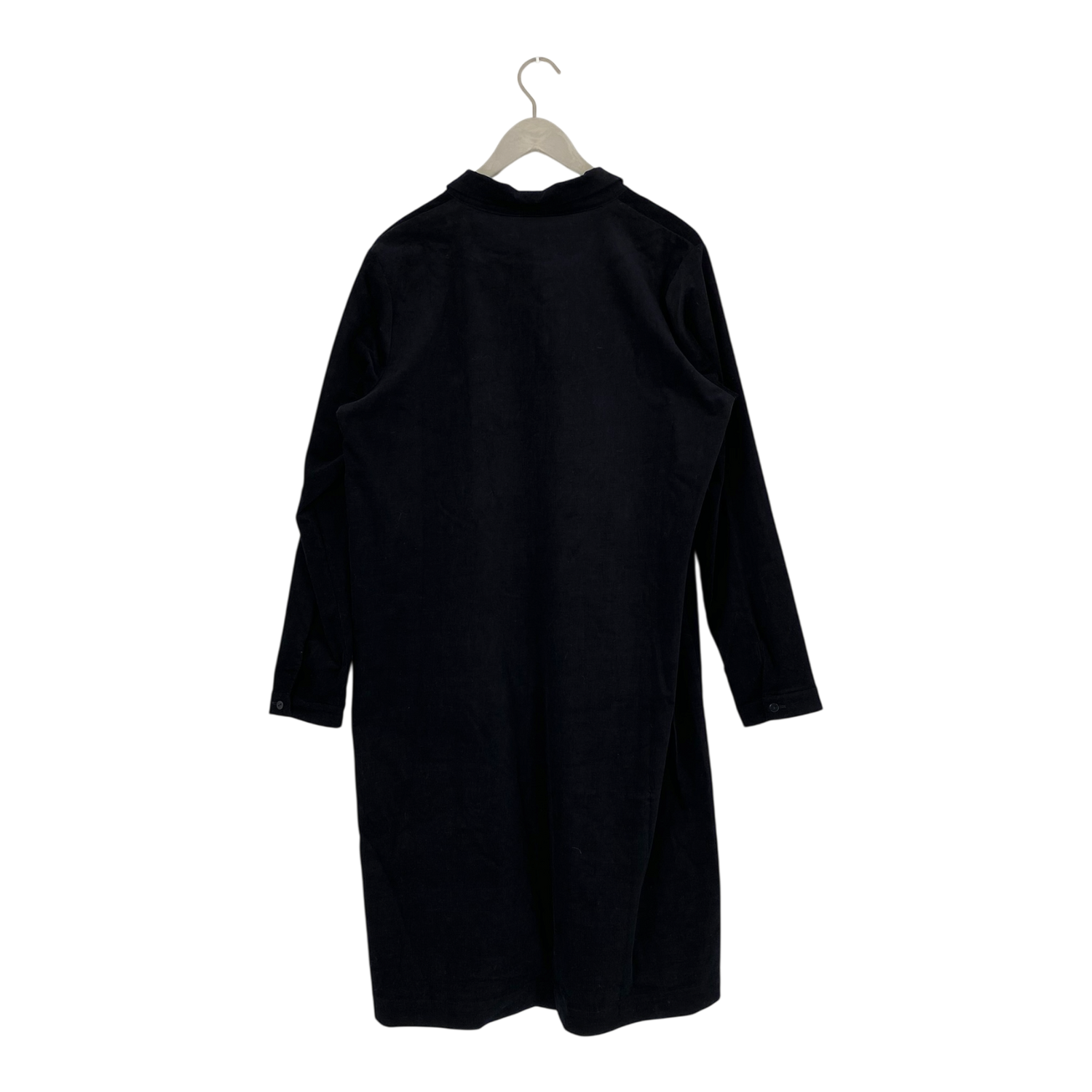Corduroy shirt dress, black | woman XL