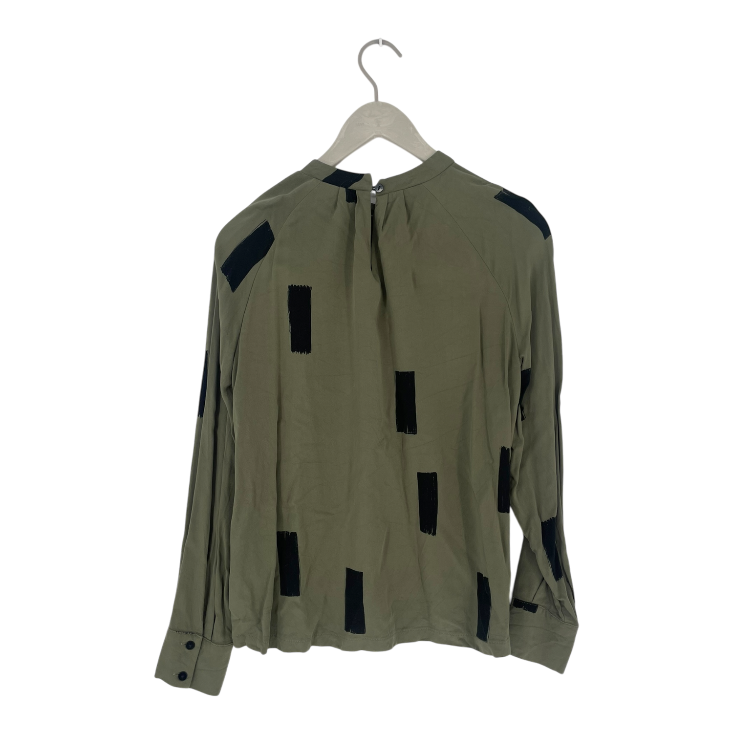 Pleated shirt, green woods | woman M
