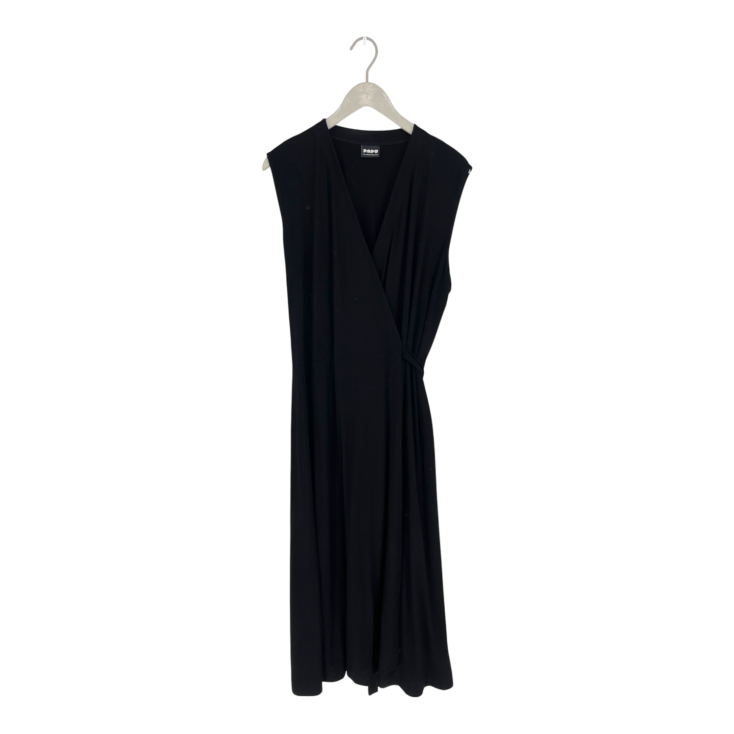Vest wrap dress, black | woman XXL