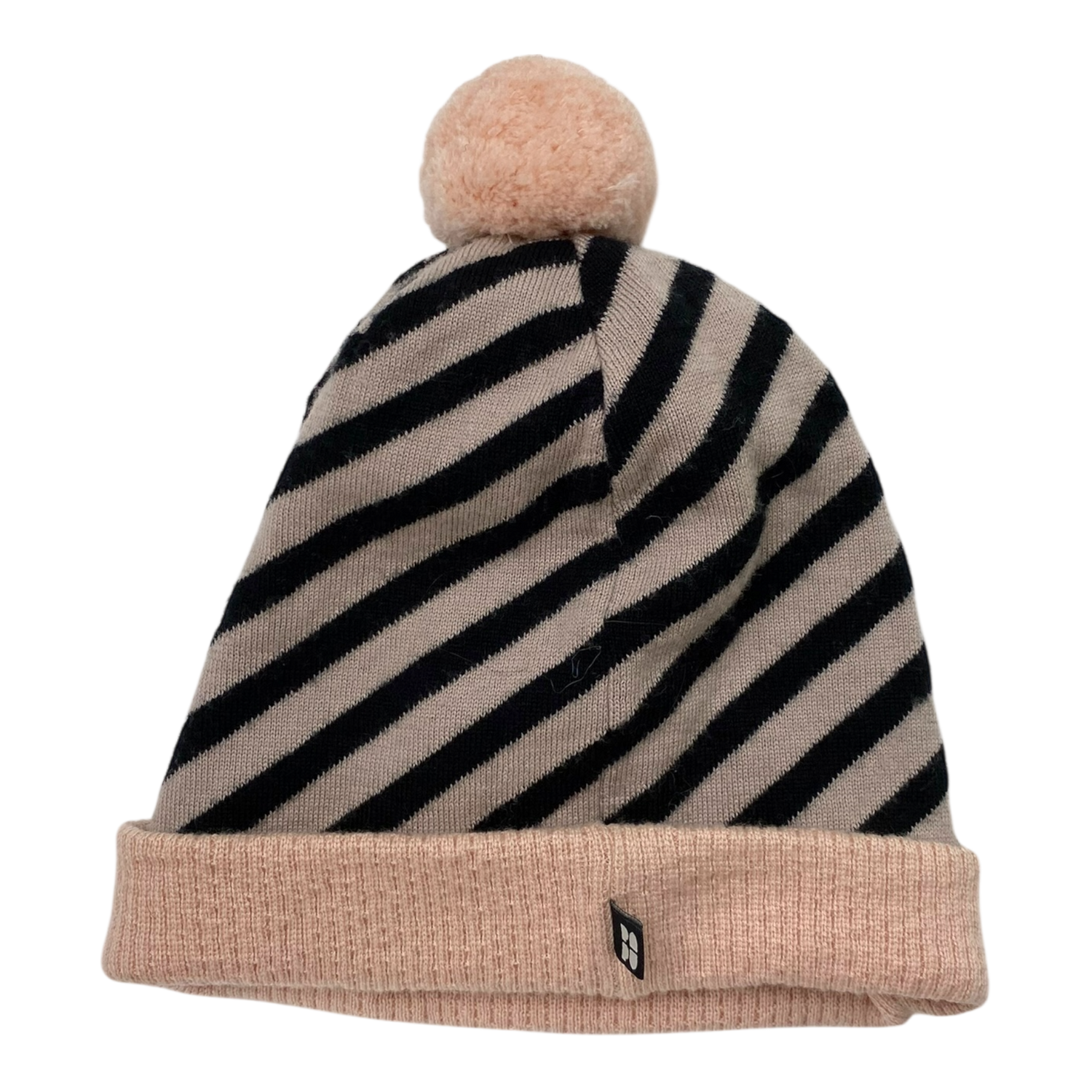 Merino pom beanie, pink | 6-12y
