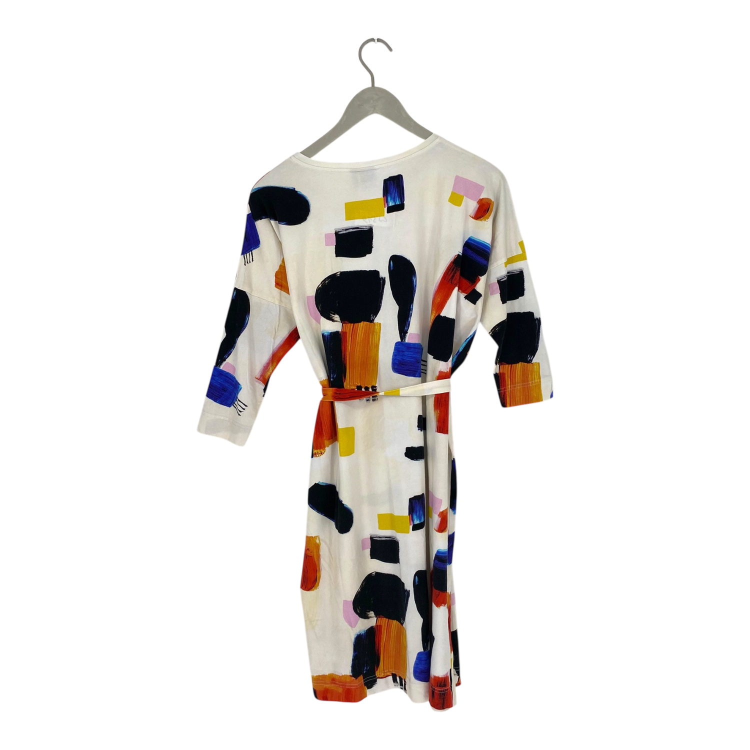 Belted tricot dress, cream | woman S