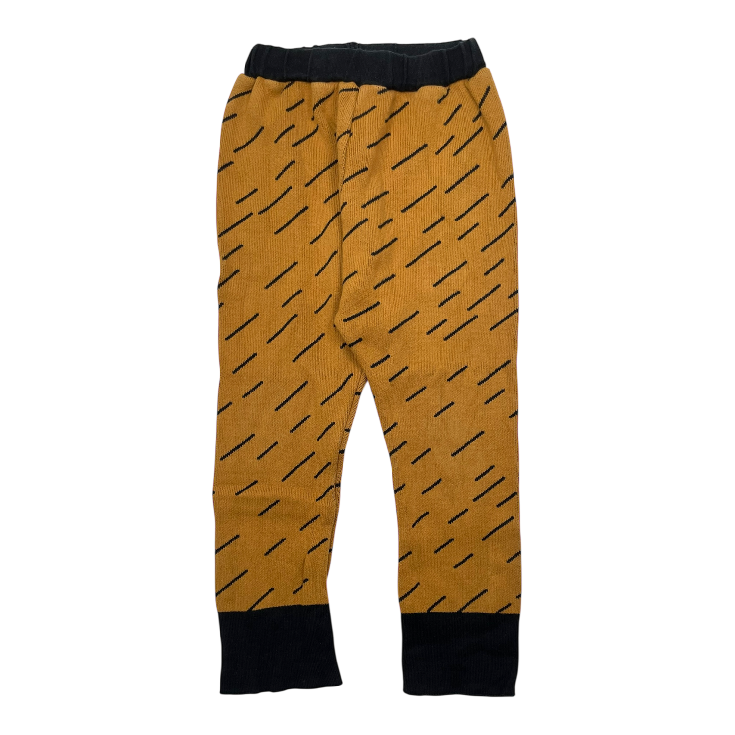 Knit stripe pants, brown/black | 98/104cm
