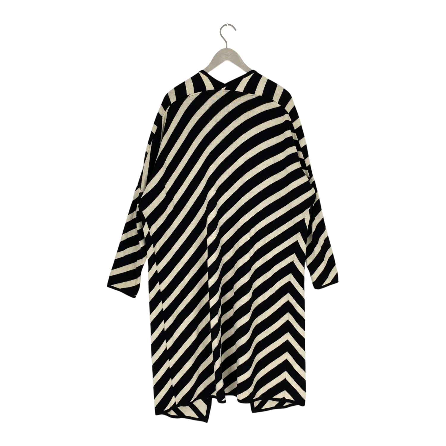 Long knitted cardigan, stripes | woman XS/S