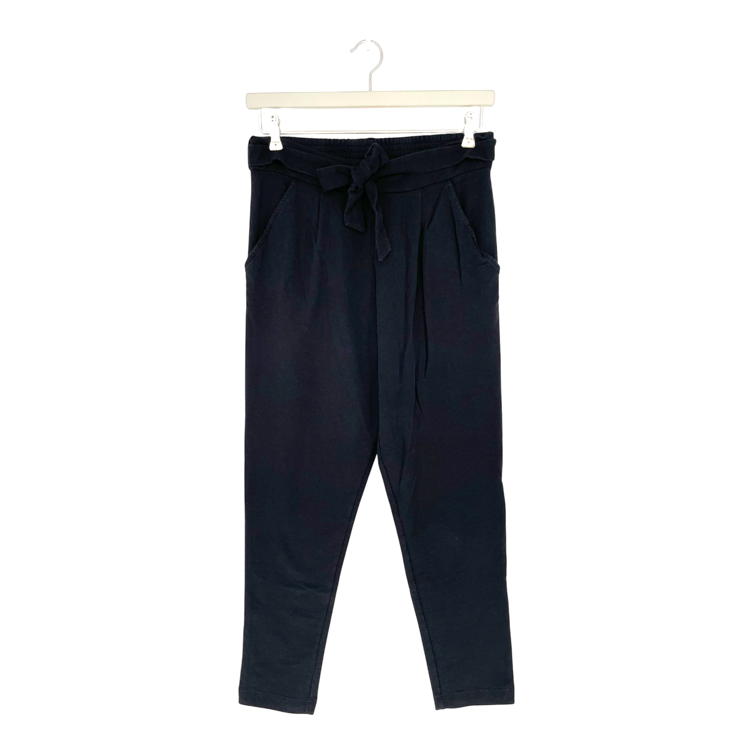 Belted sweatpants, black| woman M