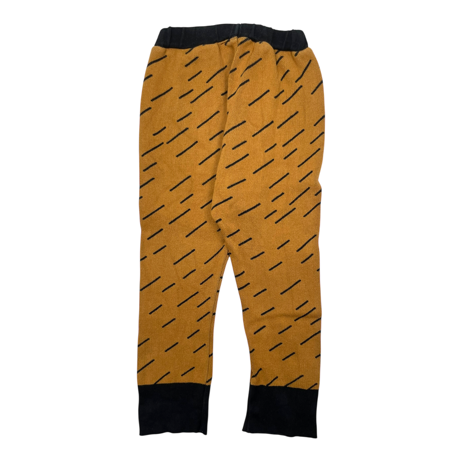 Knit stripe pants, brown/black | 98/104cm