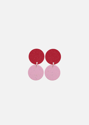 DOTS-Korvakorut No.2, Juicy Red/Cherry Blossom