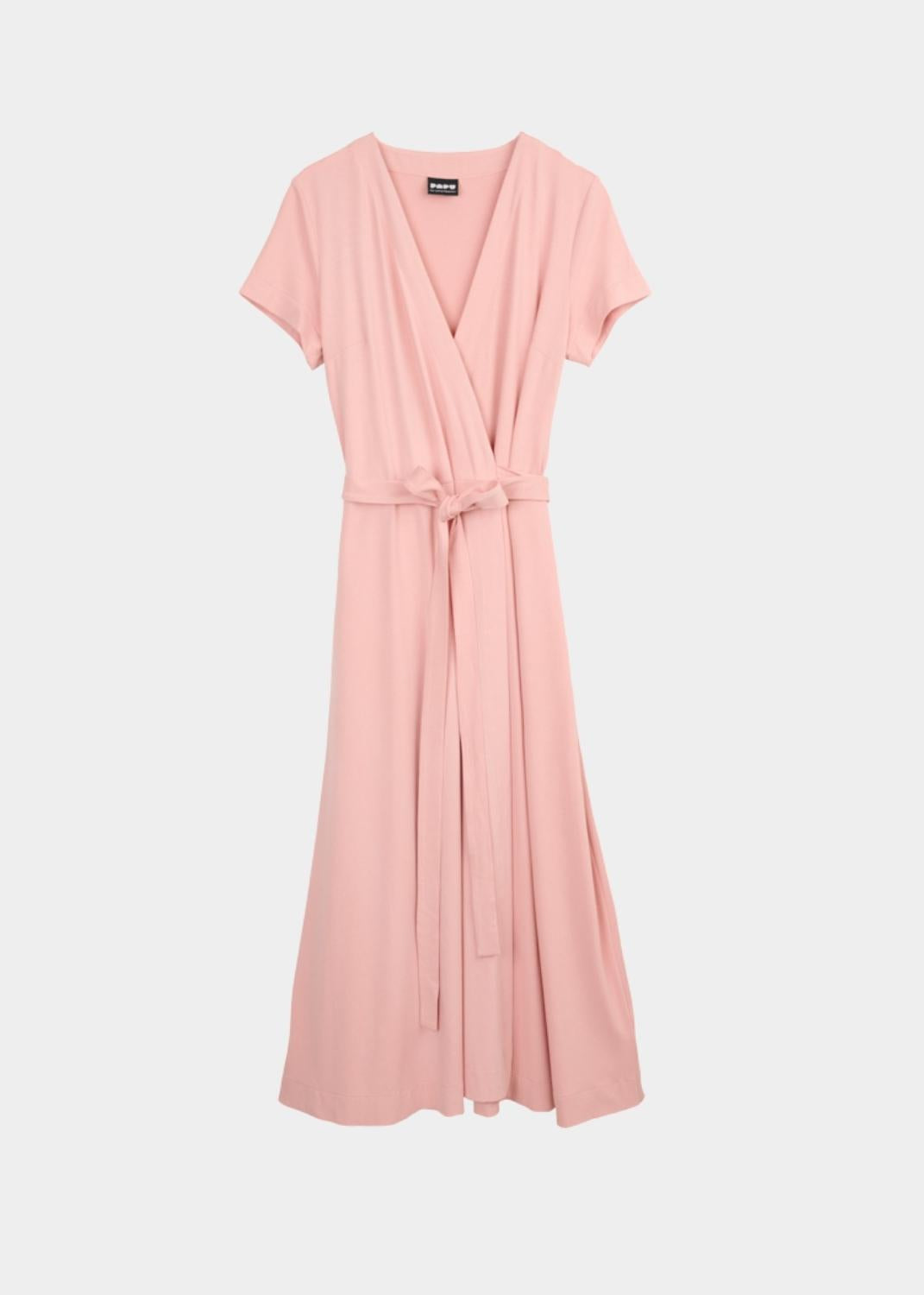 SHORT SLEEVE WRAP -mekko, Misty Pink