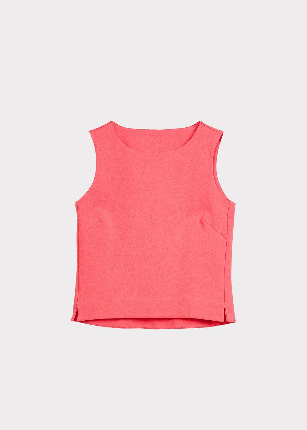 BOAT NECK TOP, Coral Red
