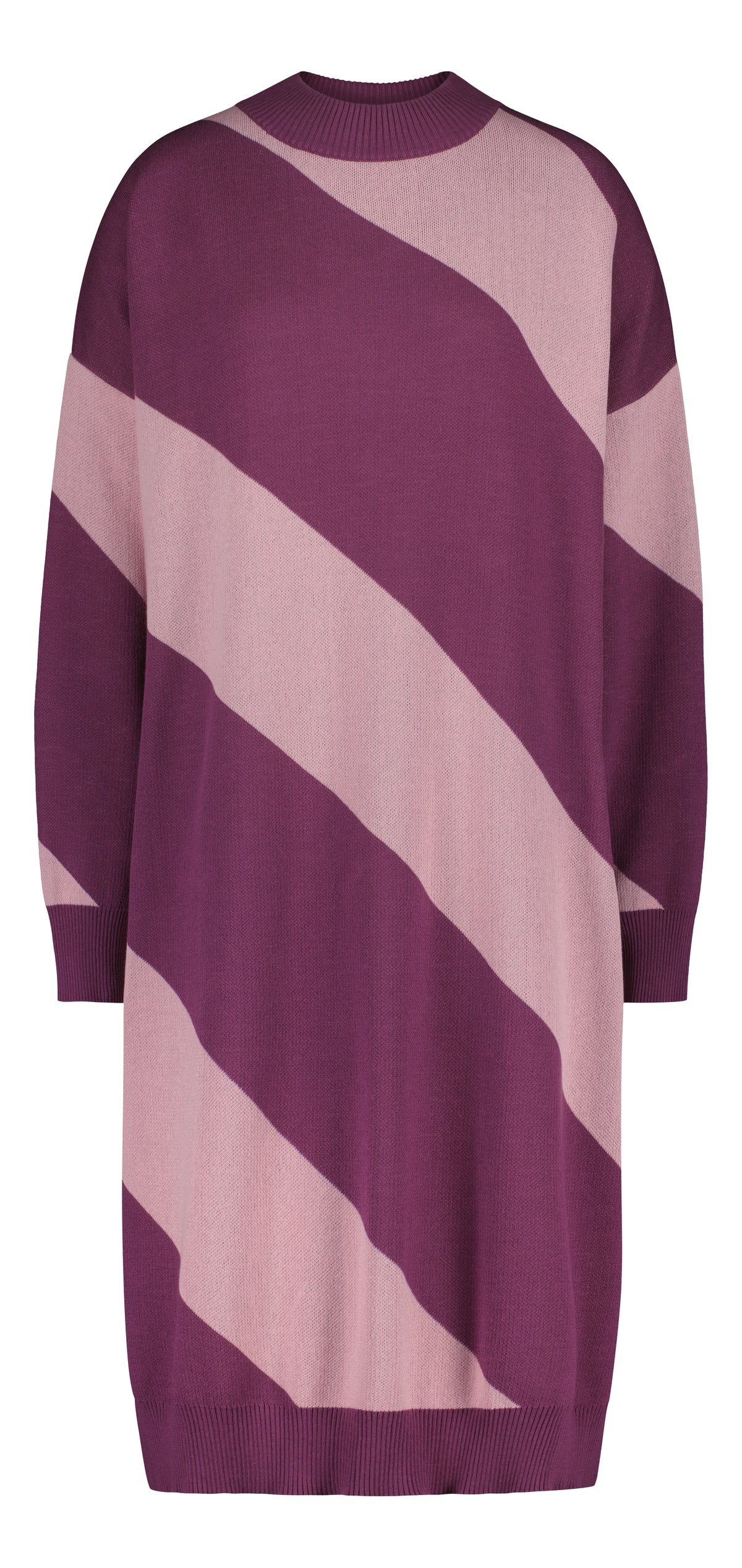 ENNAKKOMYYNTI: LOOM neulemekko, vinoraita, pinkki/luumu