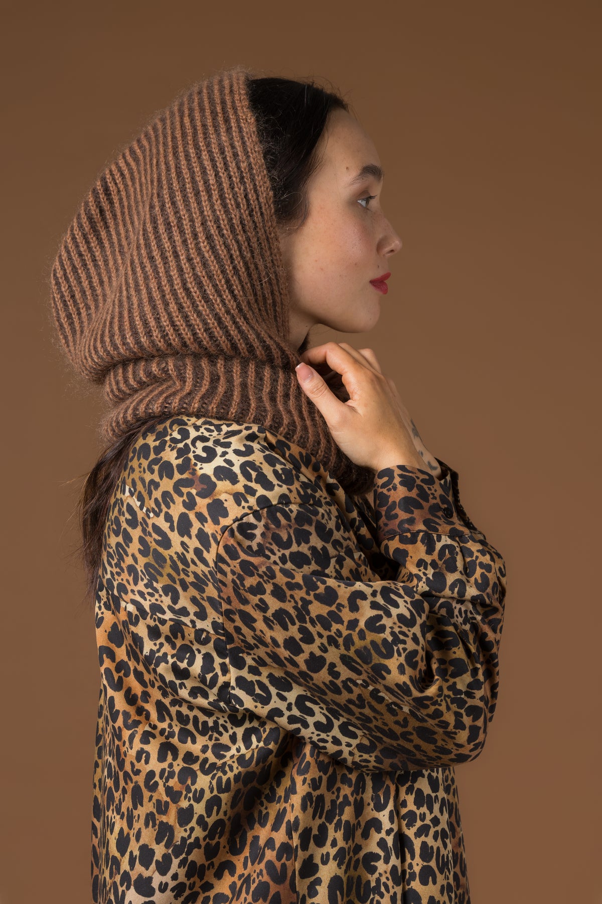 LUNA Balaclava, ruskea/tummanruskea