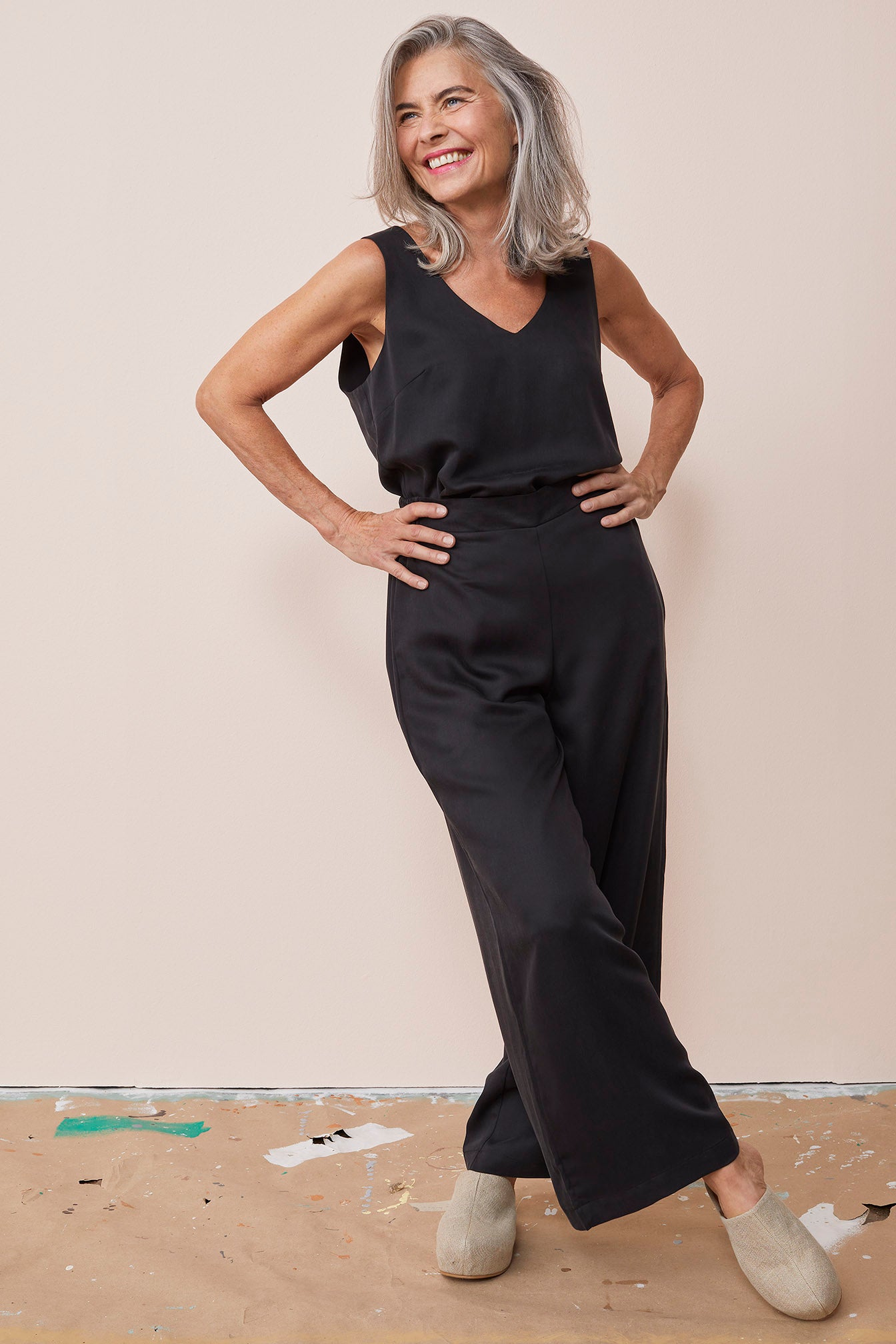 BOHO-housut, Musta, Lyocell