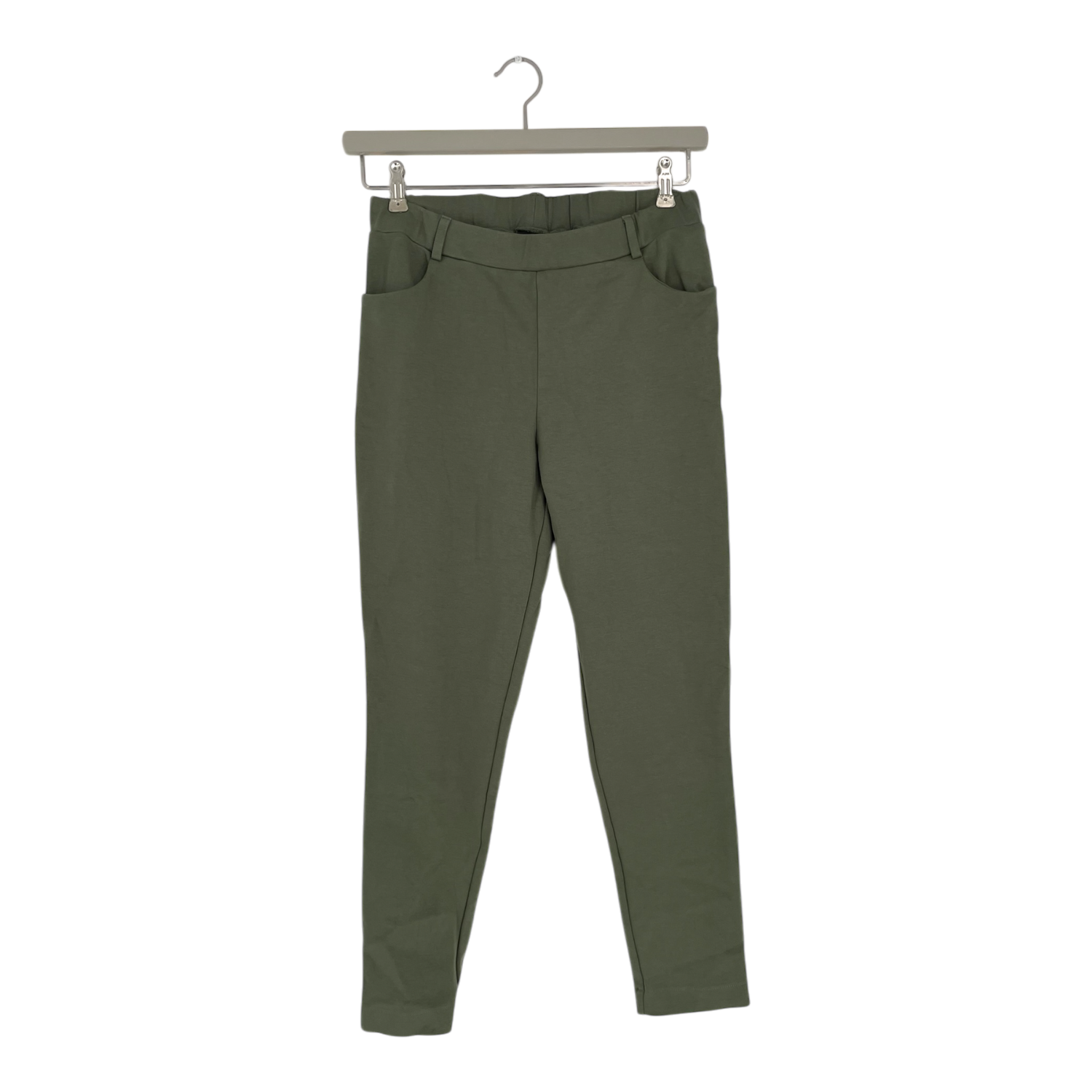 Straight treggings, olive green | woman M