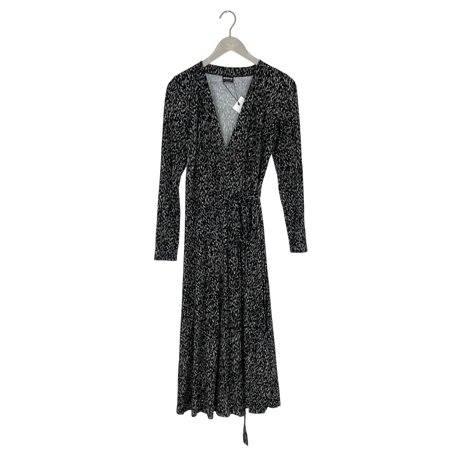 Wrap around dress, black/white | woman S