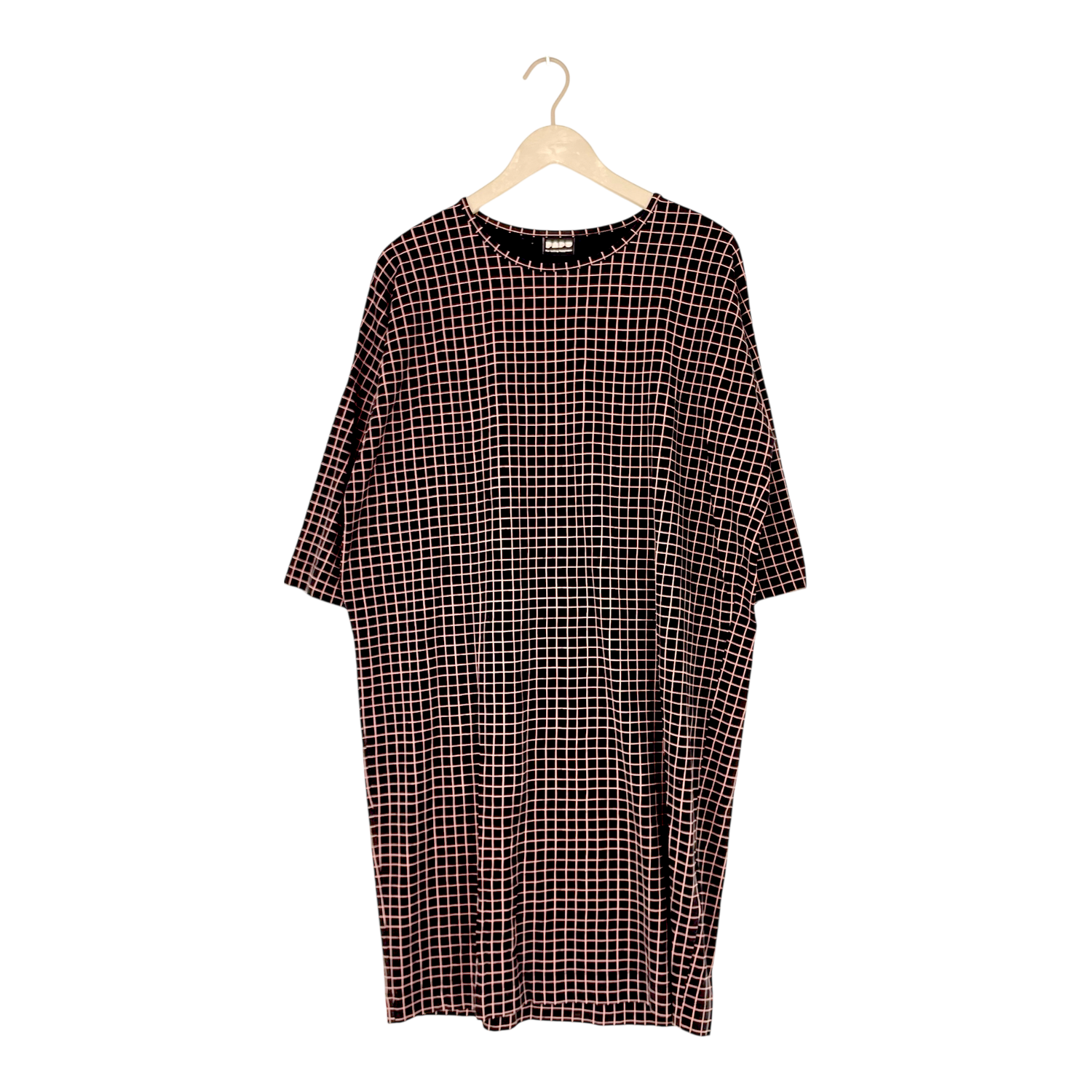 Tricot dress, tiny grid | woman S
