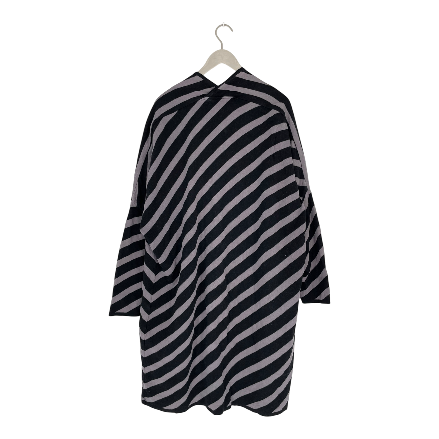 Long knitted cardigan, stripe | woman XL/XXL
