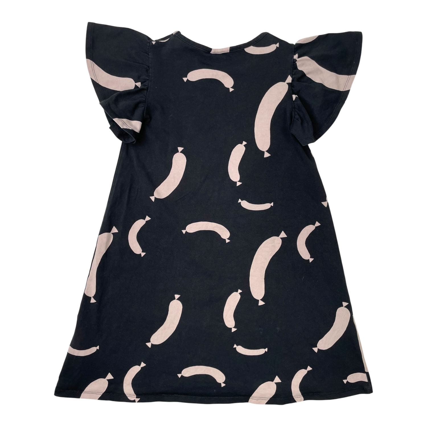 Sausage frill dress, black | 122/128cm