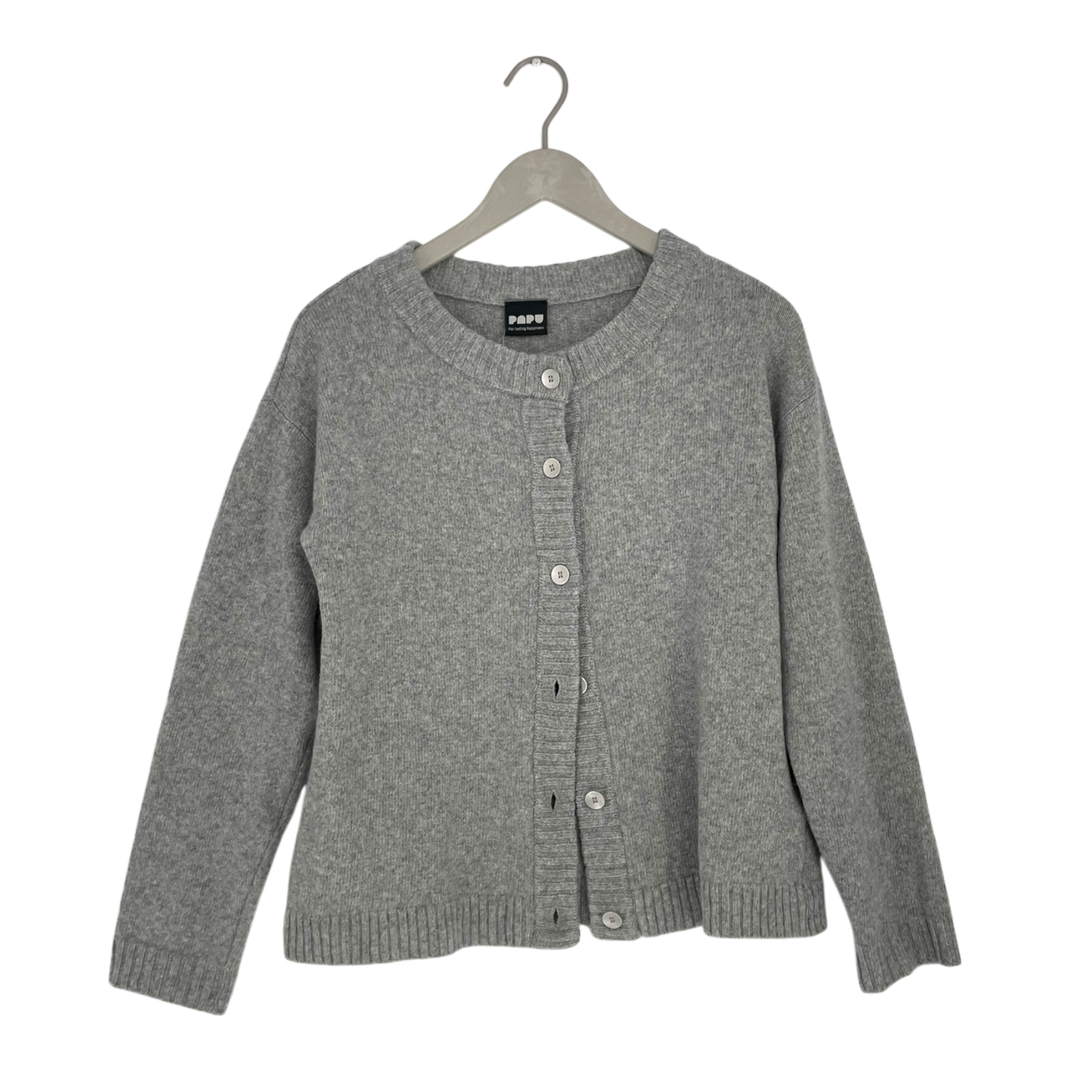 Merino wool cardigan, grey | woman XS/S