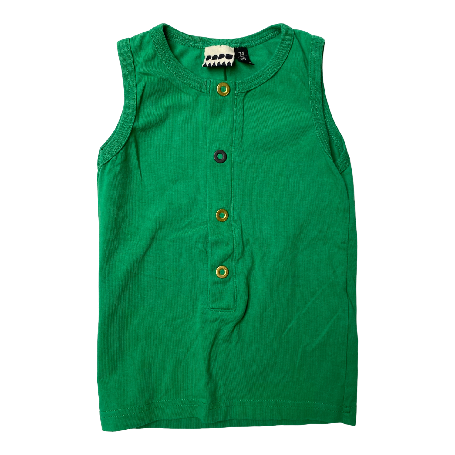 Papu button top, green | 74/80cm