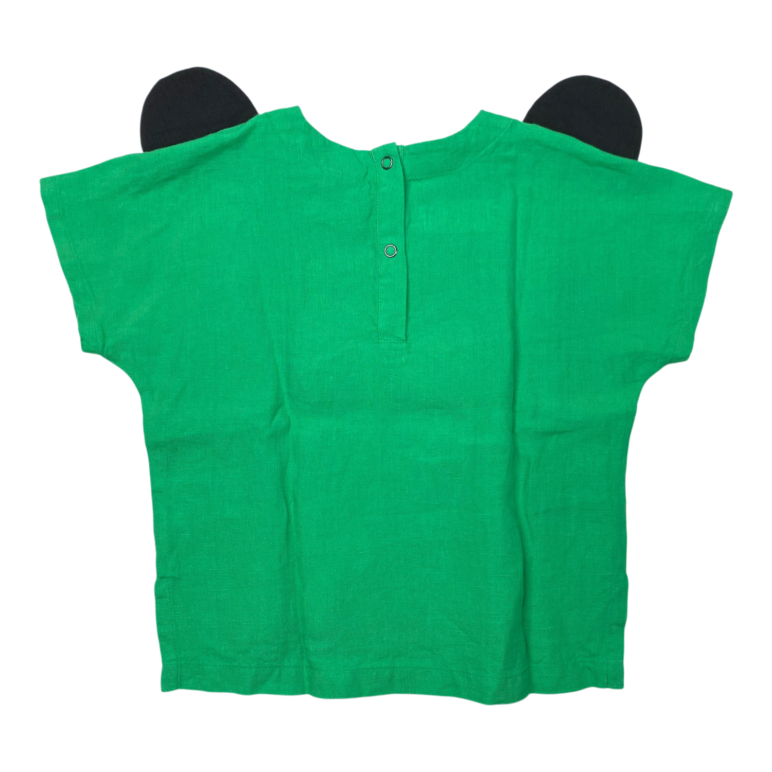 Linen t-shirt, lime green | 98/104cm