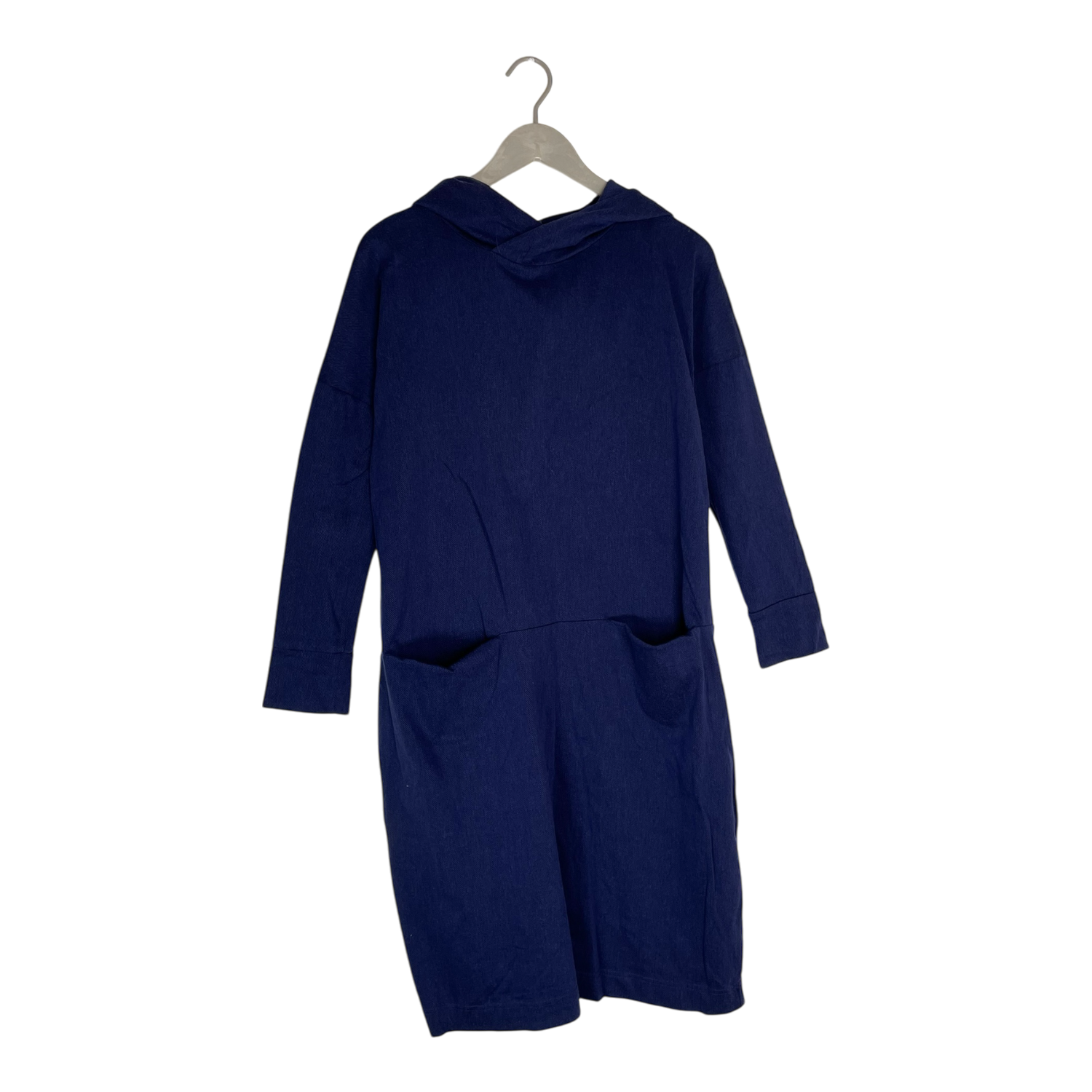 Hooded giant split dress, midnight blue | woman M