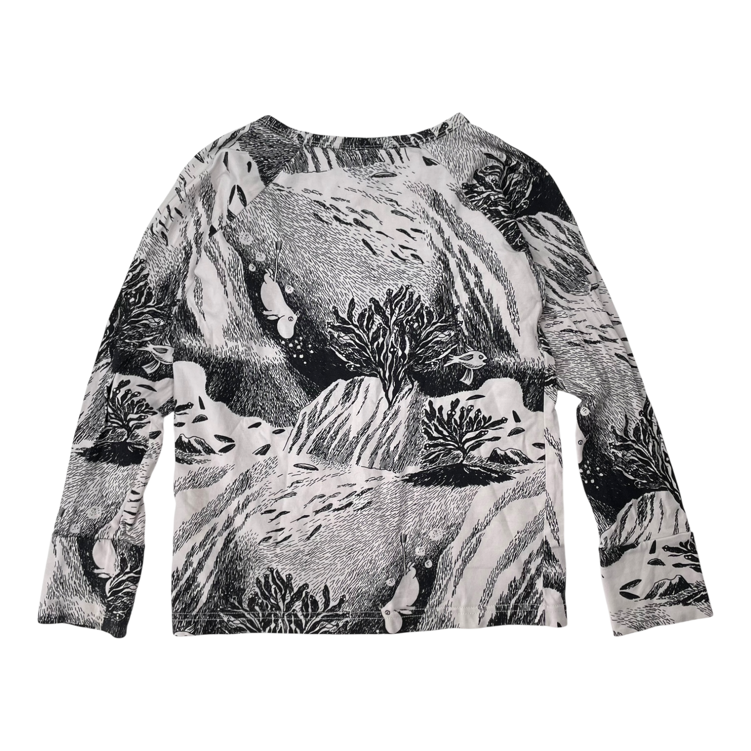 Moomin shirt, black/white | 122/128cm