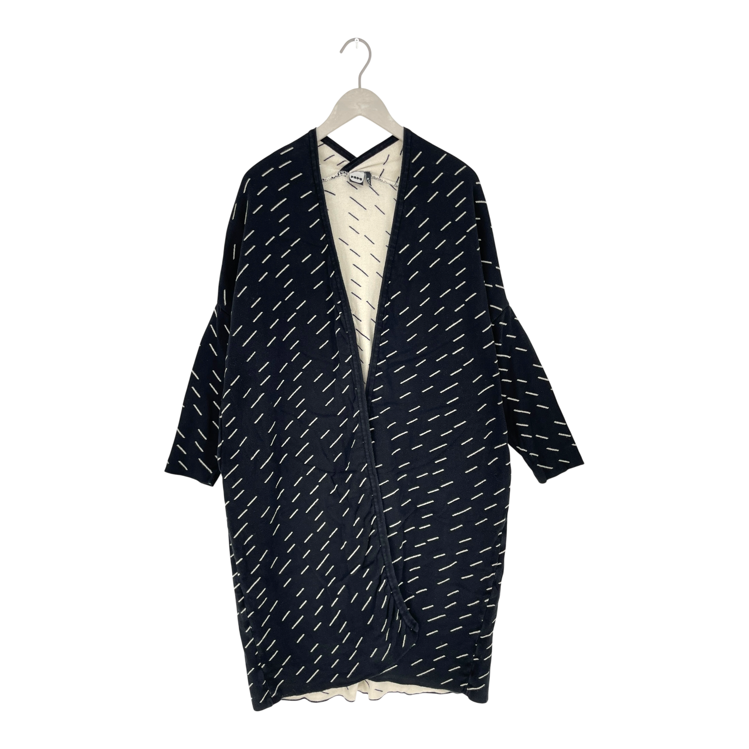 Long split cardigan, stiripes | woman M/L