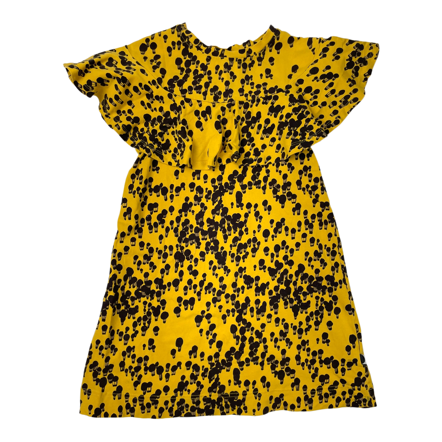 Dress, black/yellow | 122/128 cm