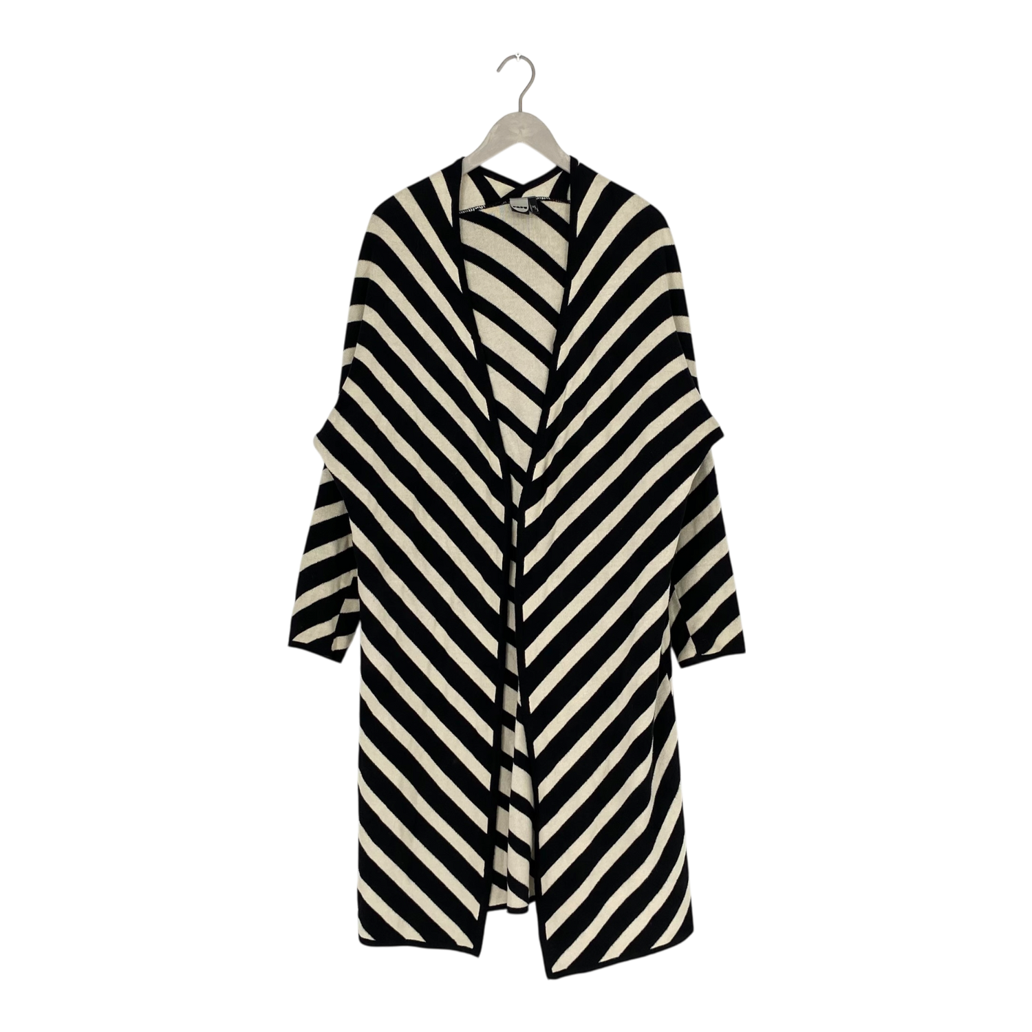 Long knitted cardigan, stripes | woman XS/S