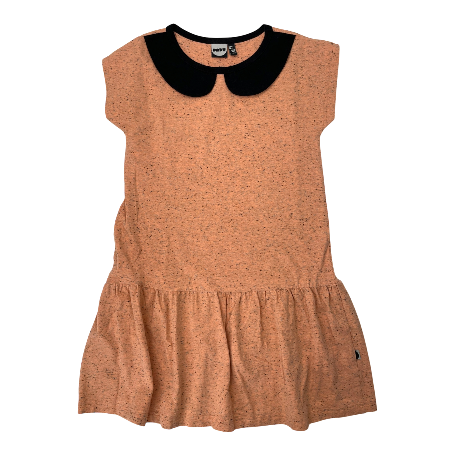Collar dress, coral | 122/128cm