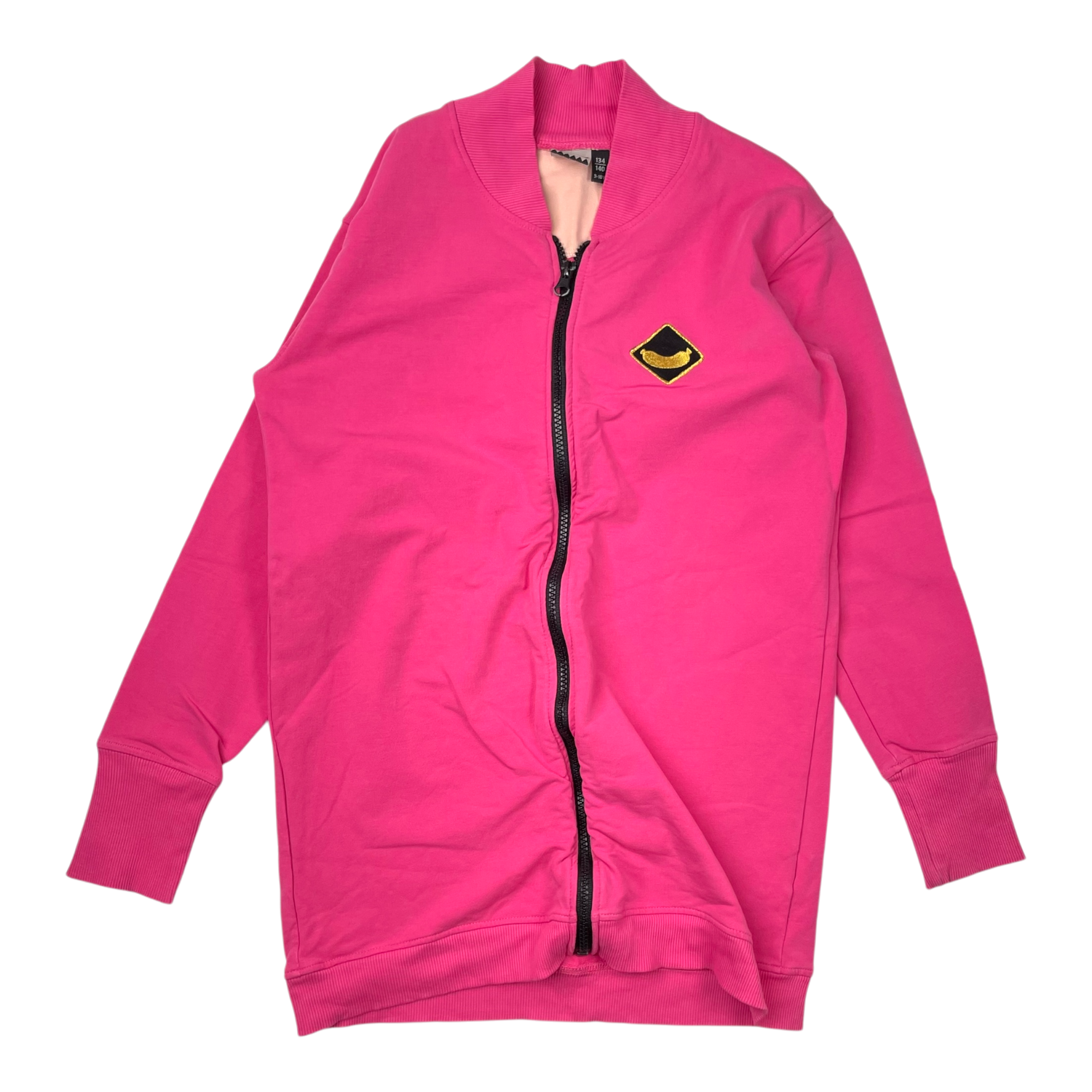 Long zipper bomber, hot pink | 134/140cm